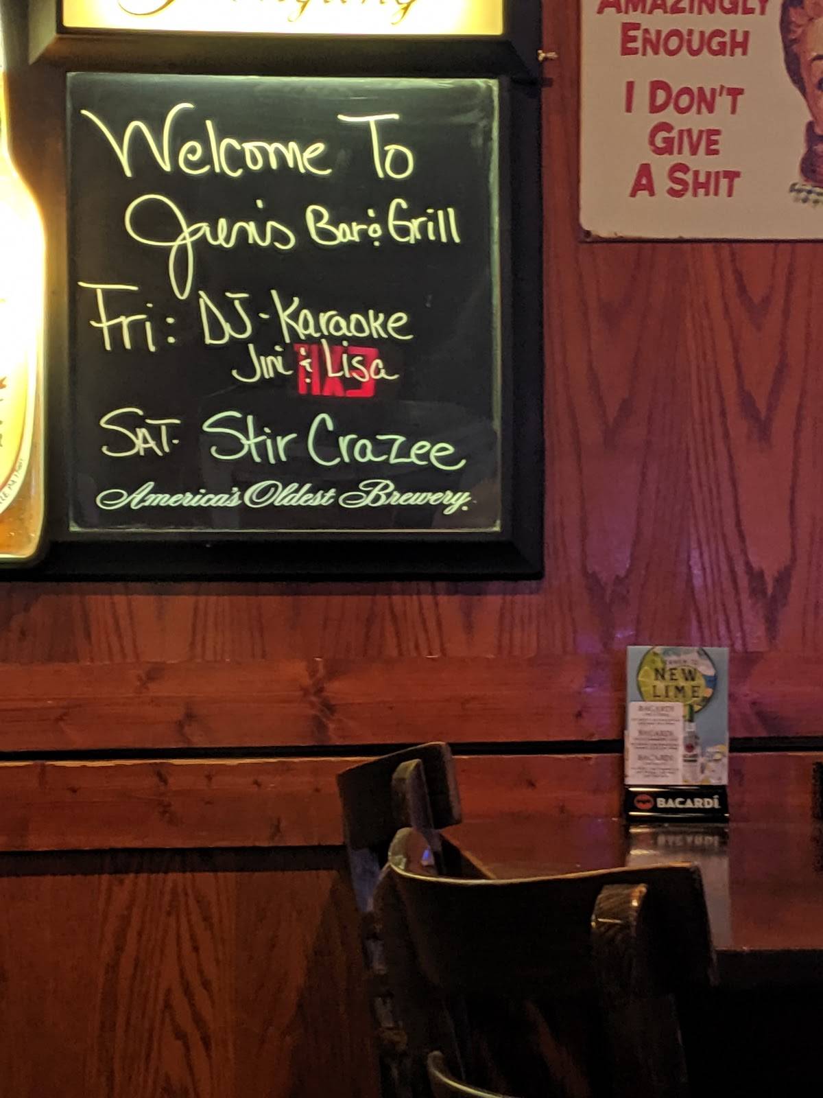 Menu at Township Tavern (formerly Jen's Bar and Grill), Hamilton