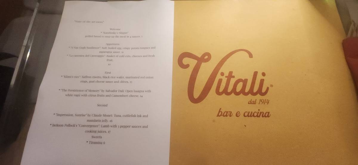 Menu de Vitali dal 1914, Ristorante