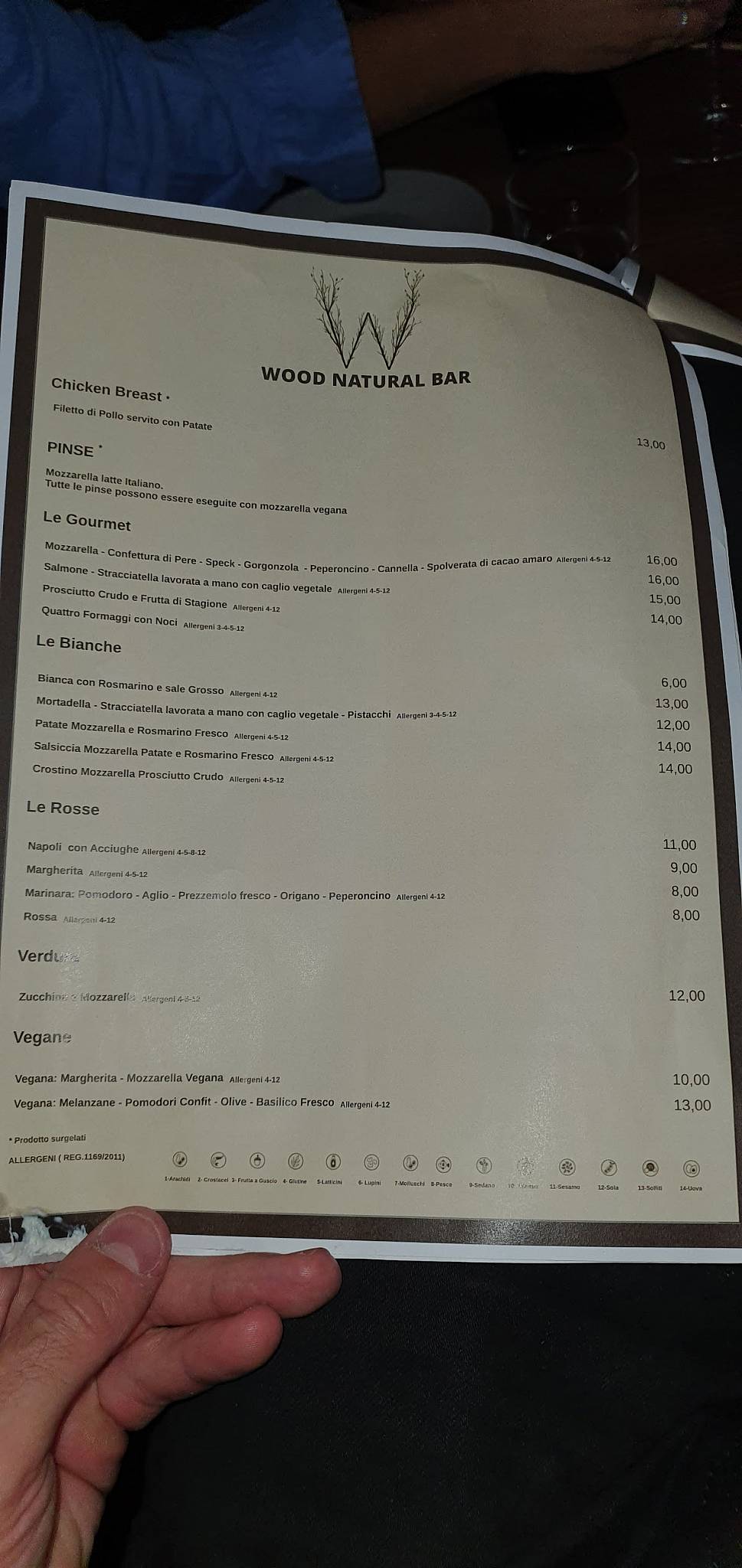 Menu di WOOD Natural Bar 