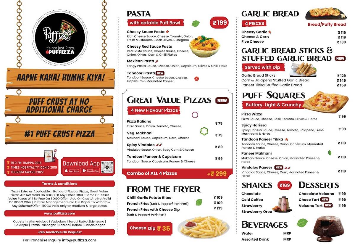 Puffizza ( Raiya Circle ) menu