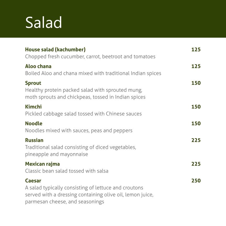 Pukhraj Restaurant menu
