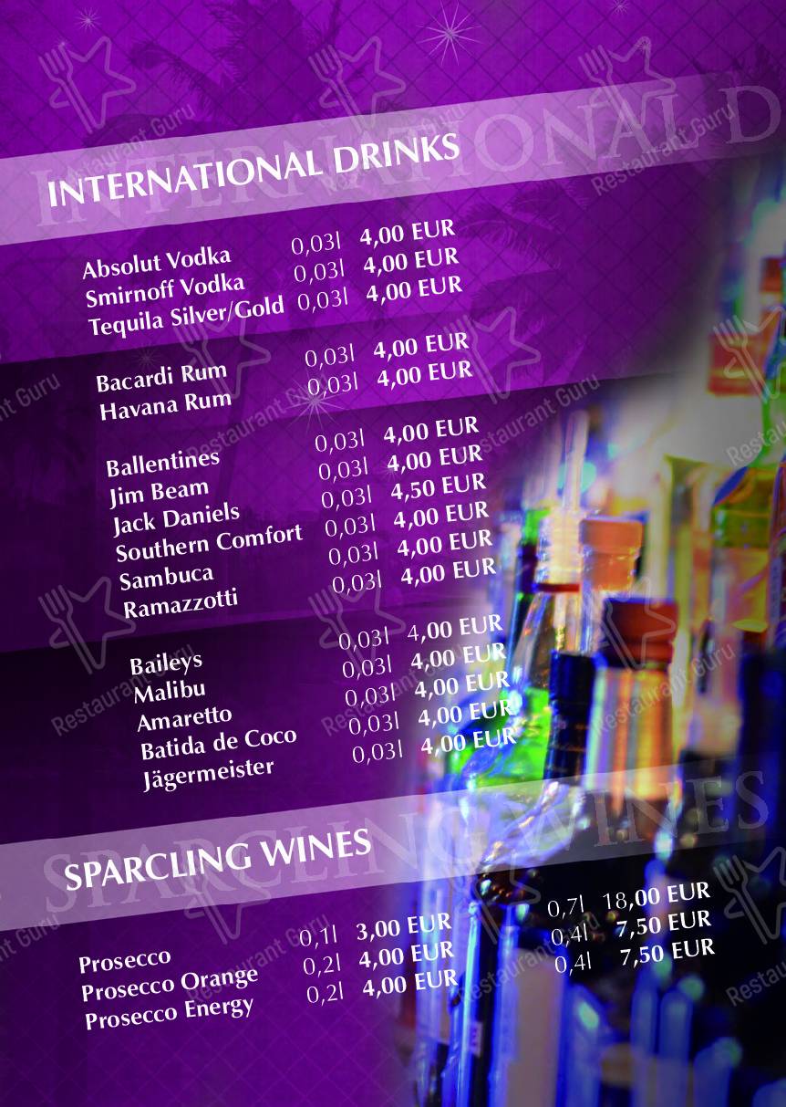 Menu di Ricardo Team-Hostel Pula - pasti e bevande