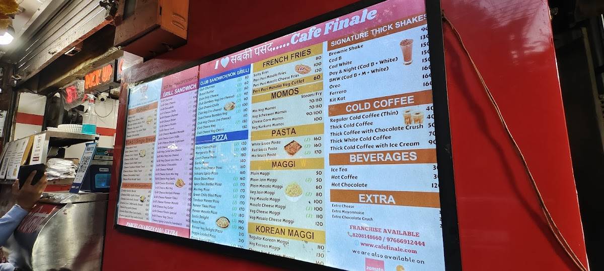 Cafe Finale menu