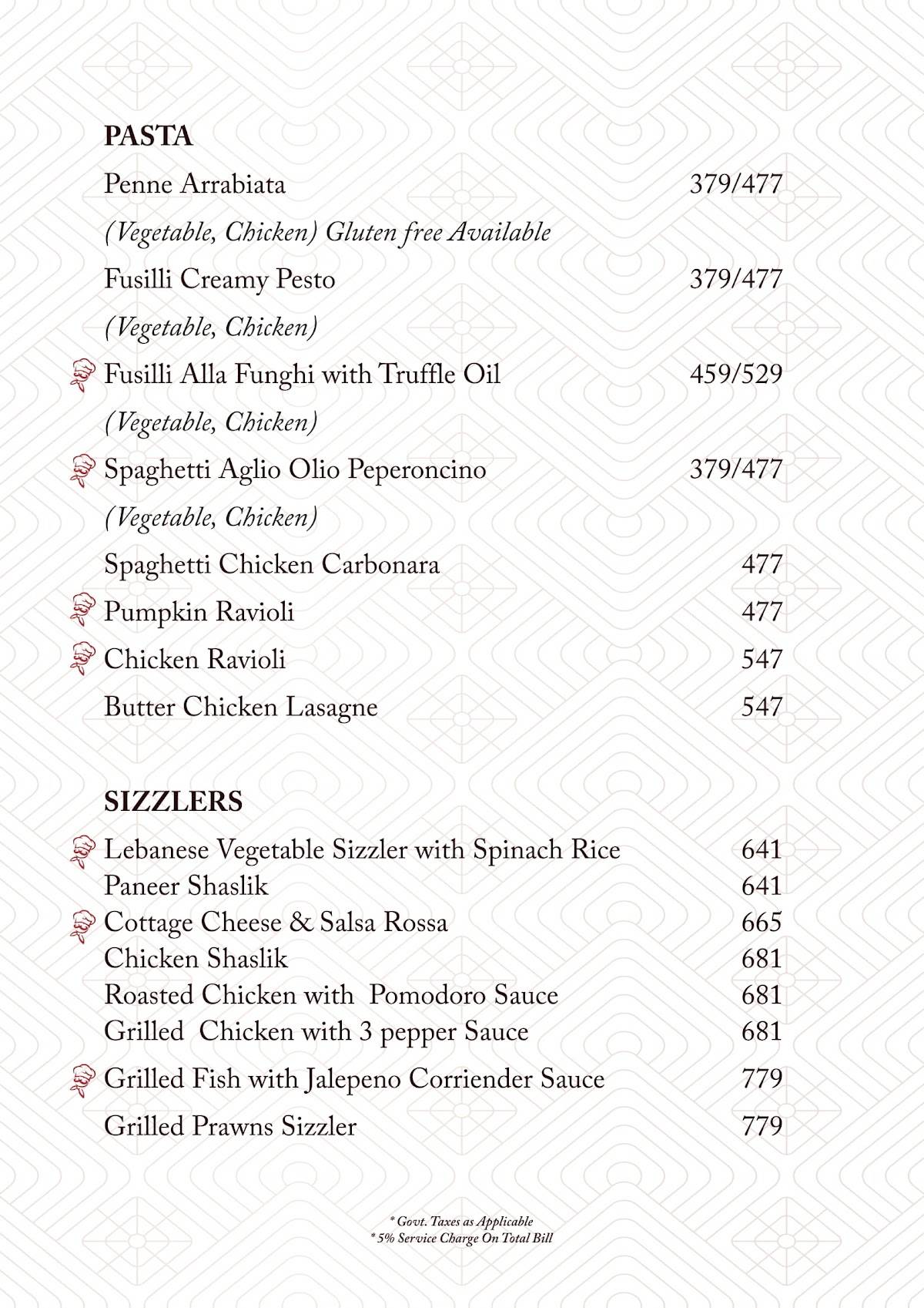 Kokkita Restaurant and Bar menu