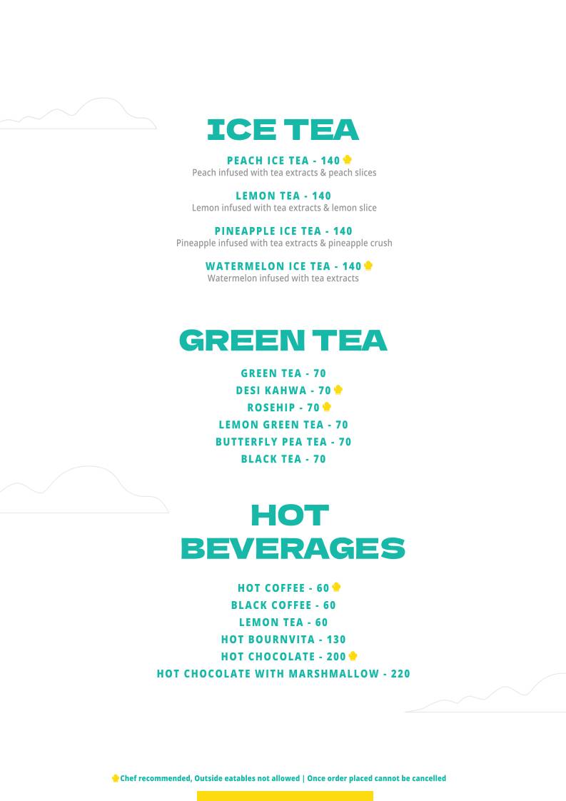 Poona Food truck menu
