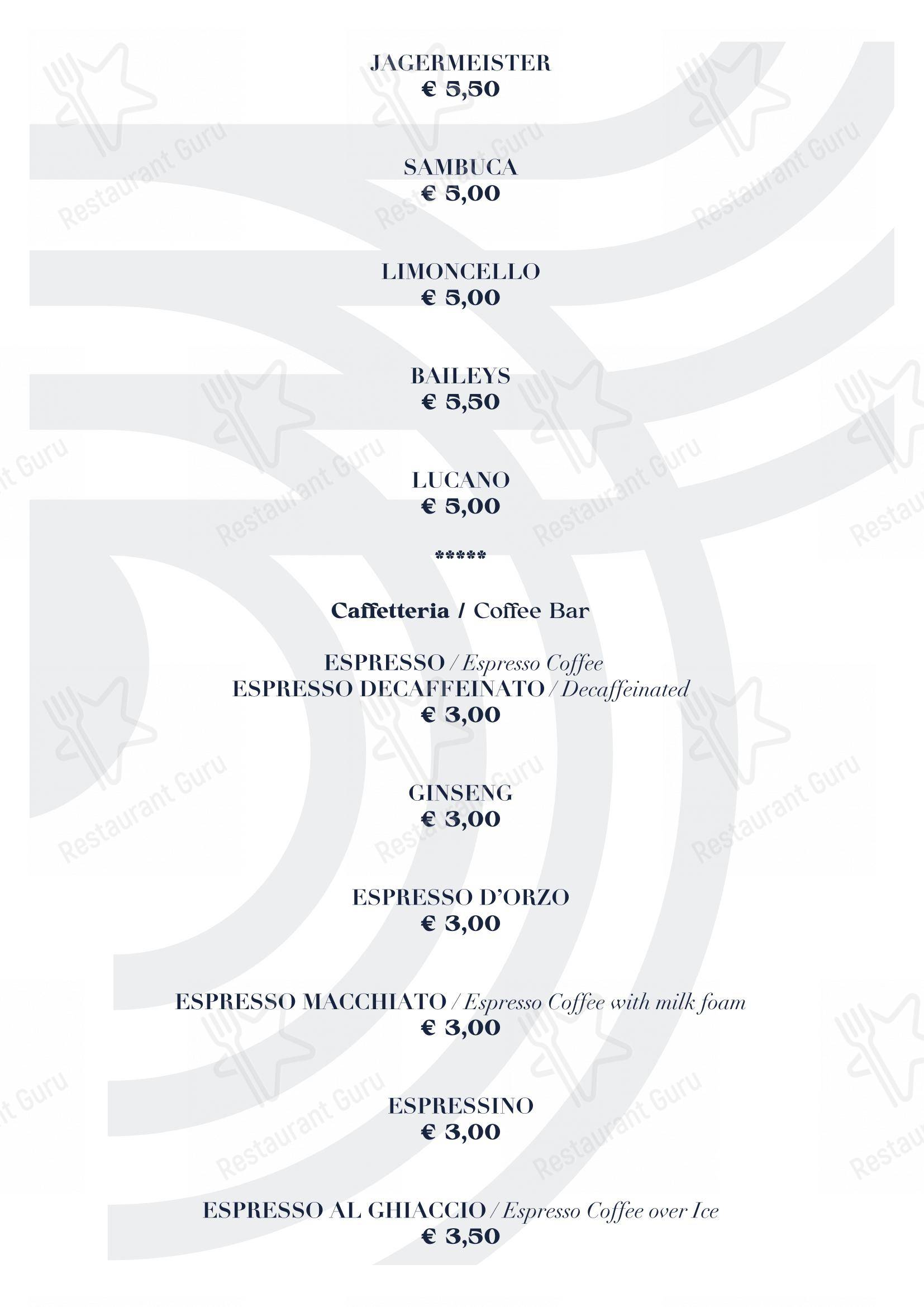 Ночное меню per BV Quarry Rooftop Terrace Matera - Restaurant Garden Inn pub & bar