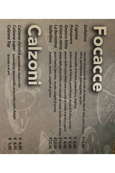 Menu di Quelli Che Ben Pensano 