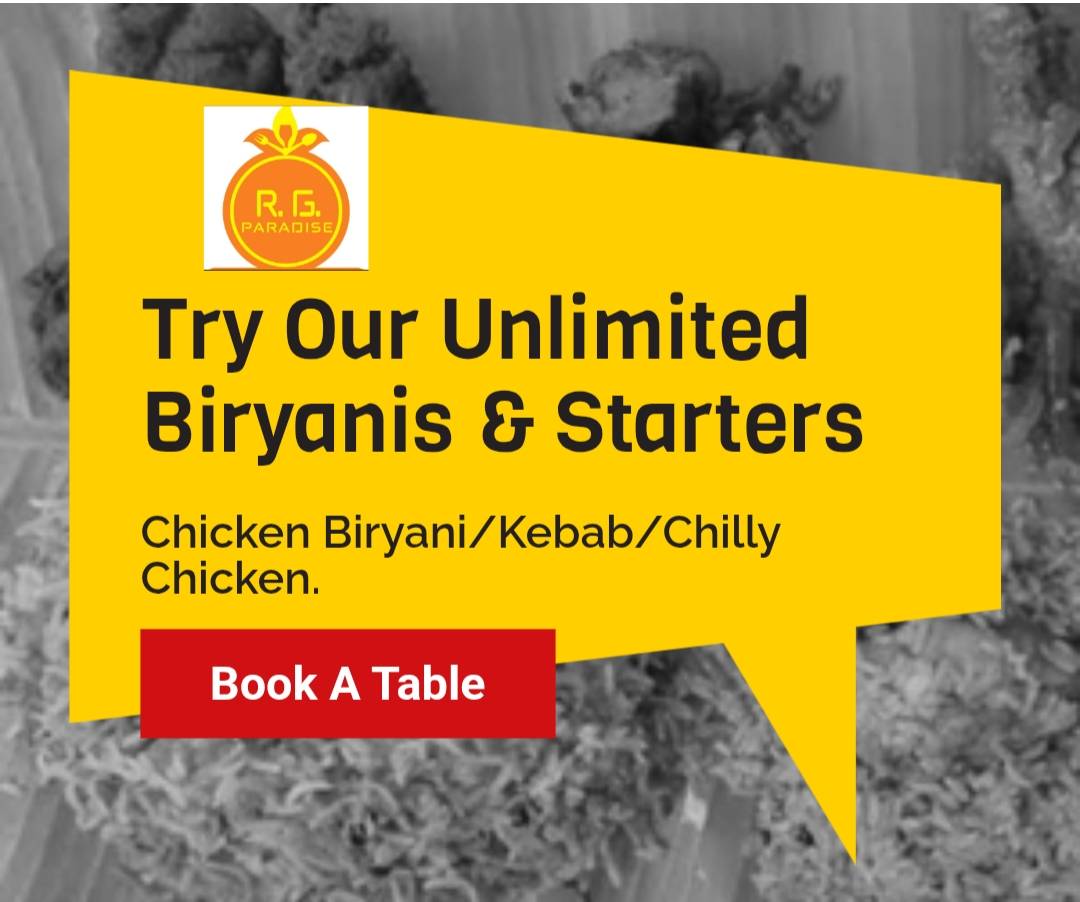 R G Paradise menu