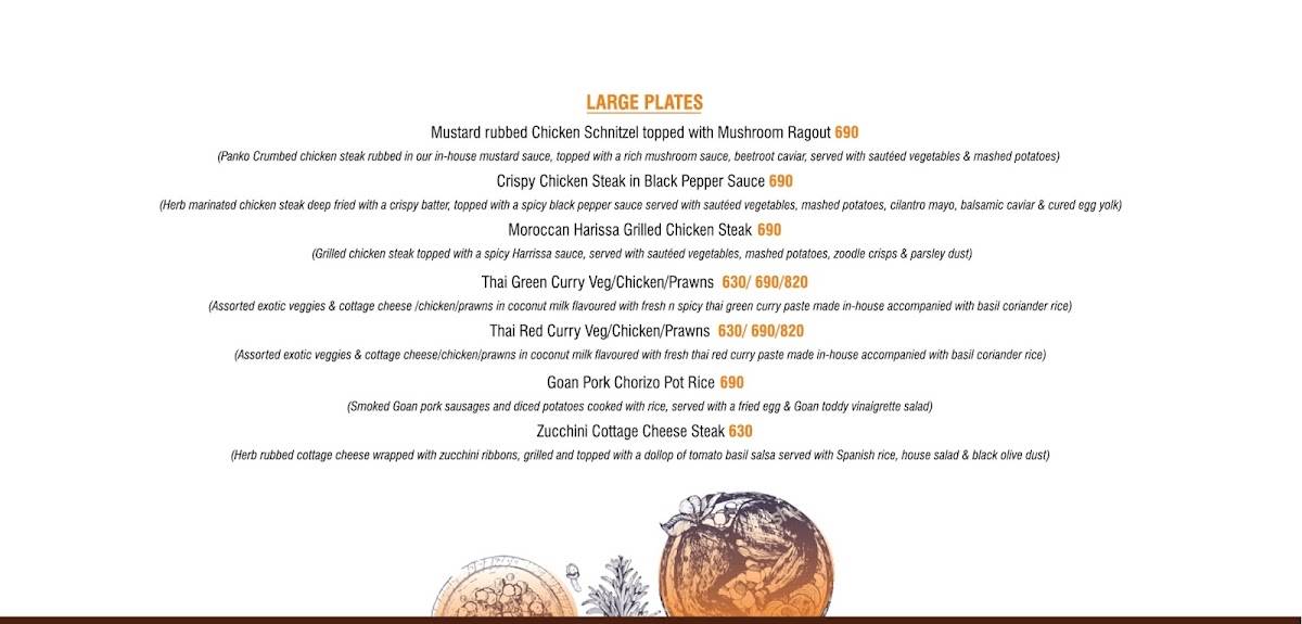 RIDE INN CAFE, BAR & Resort menu