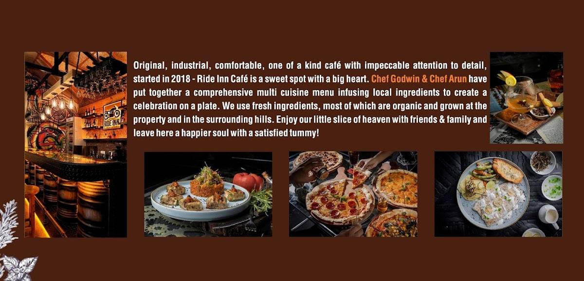 RIDE INN CAFE, BAR & Resort menu