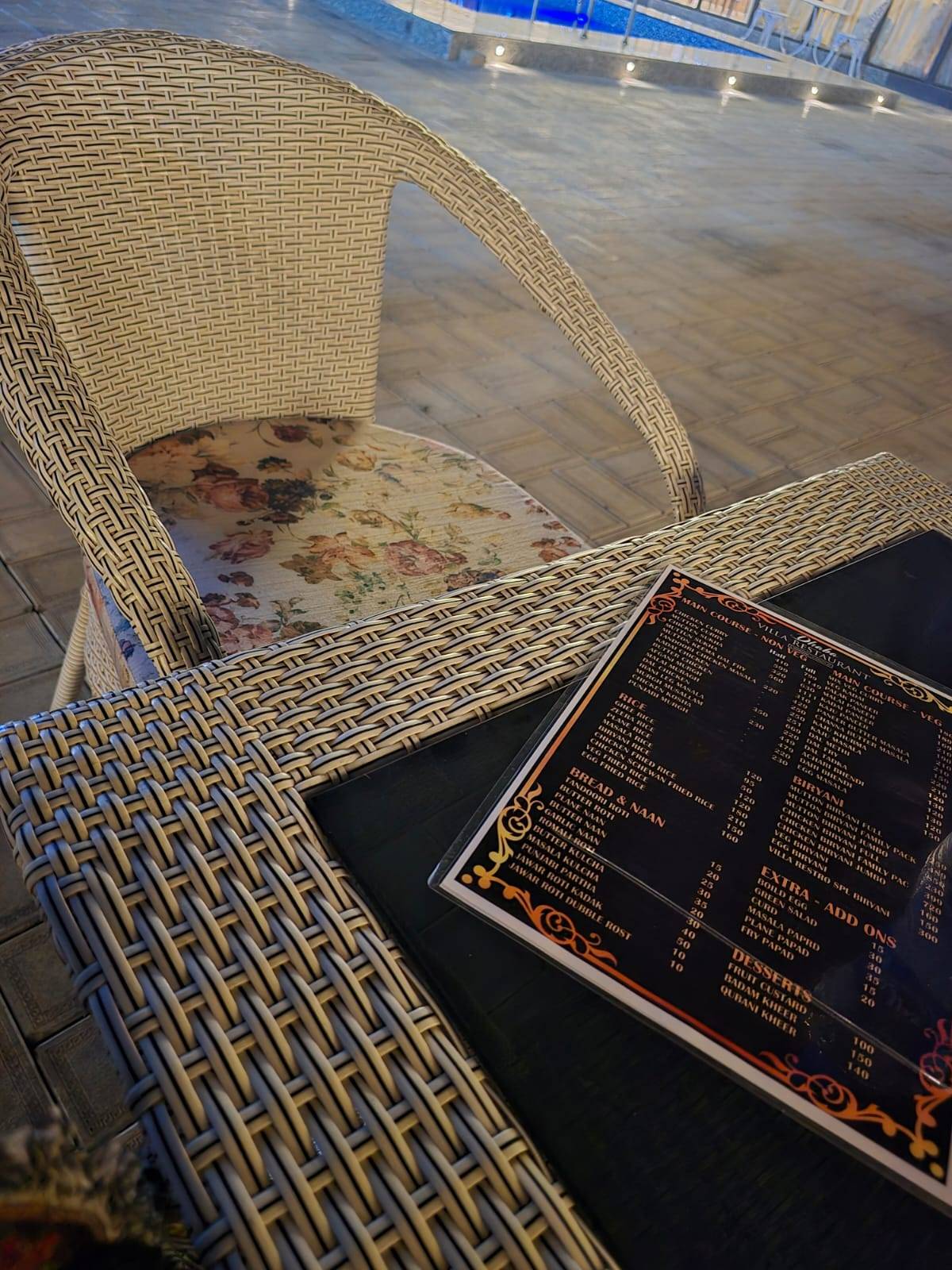 RV Villa Restro menu