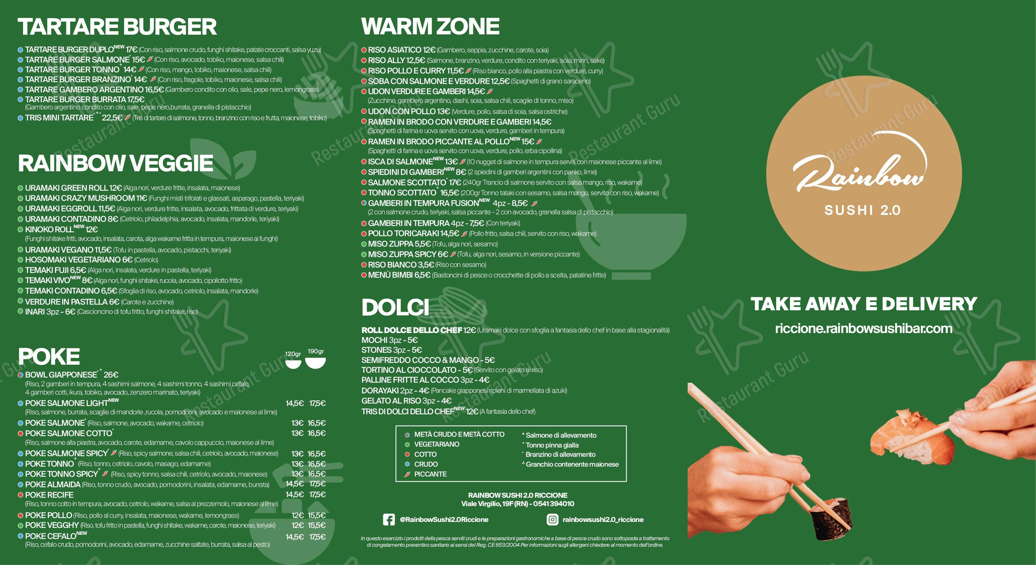 Menu di Rainbow Sushi 2.0 - Menu
