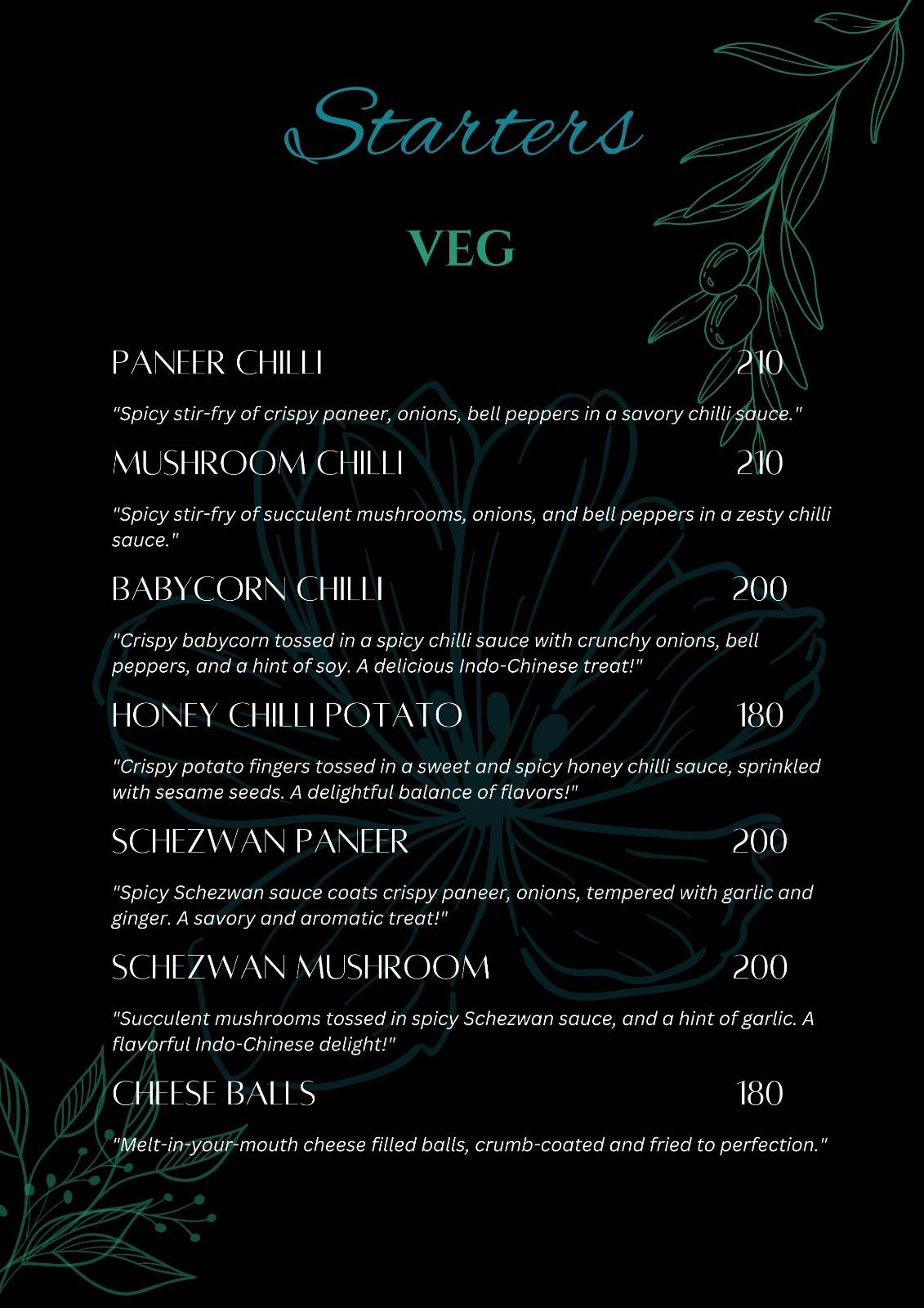 SAGA @ 1157 menu