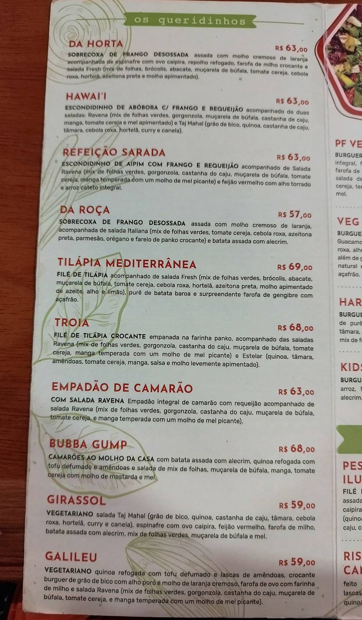 Rango Sarado - Flamengo cardápio