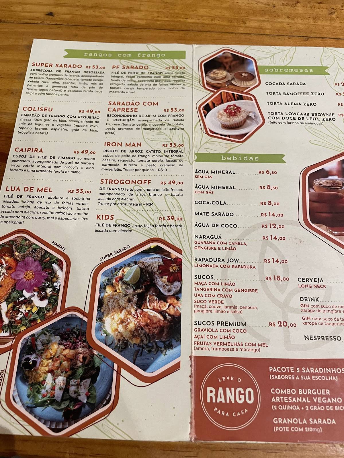 Rango Sarado - Flamengo cardápio