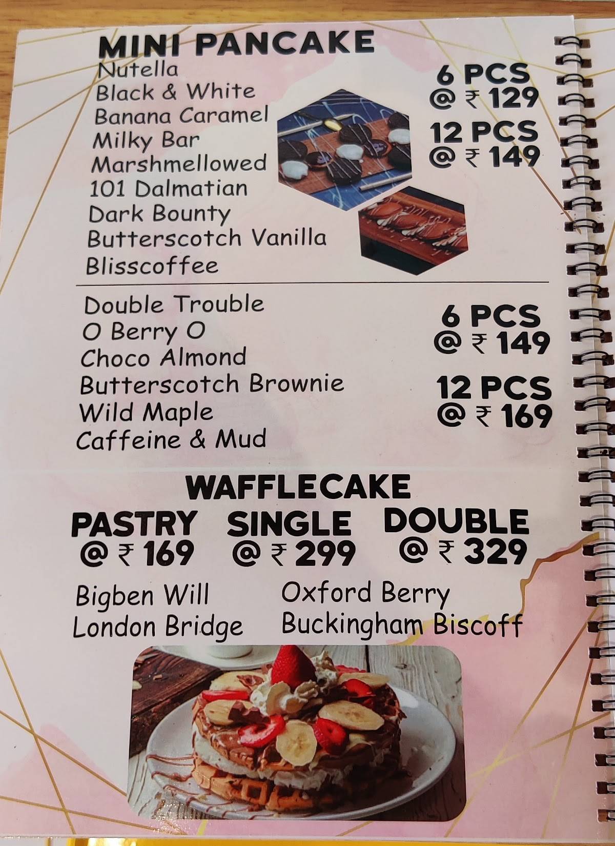 London Bubble Co. menu