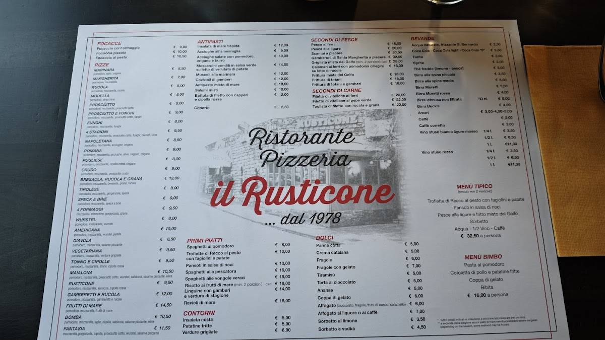 Menu di Il Rusticone 