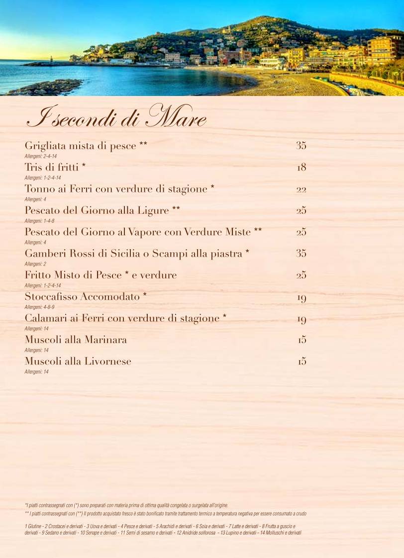 Menu di Pizzeria del Ponte 