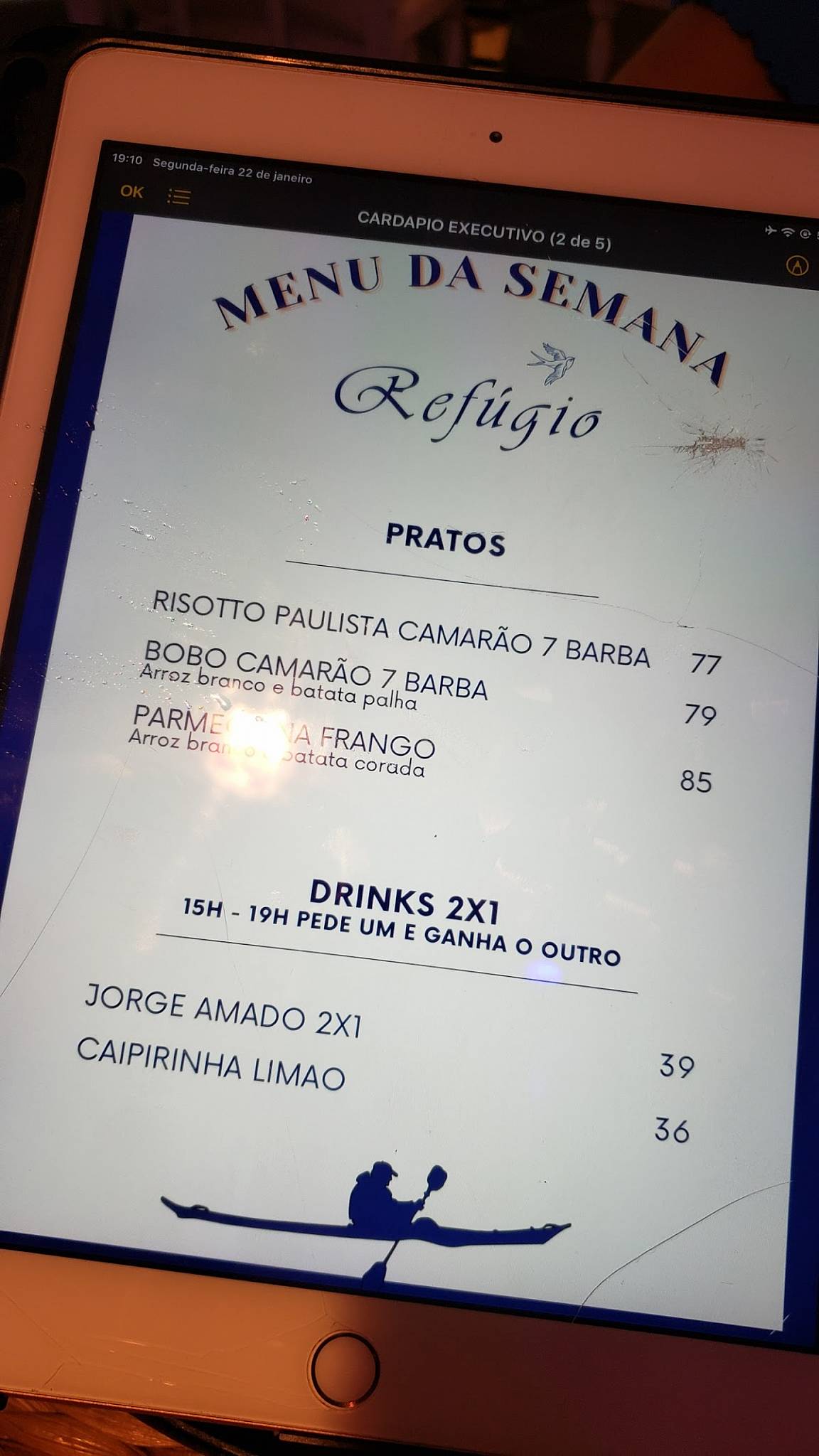 Restaurante Refúgio cardápio