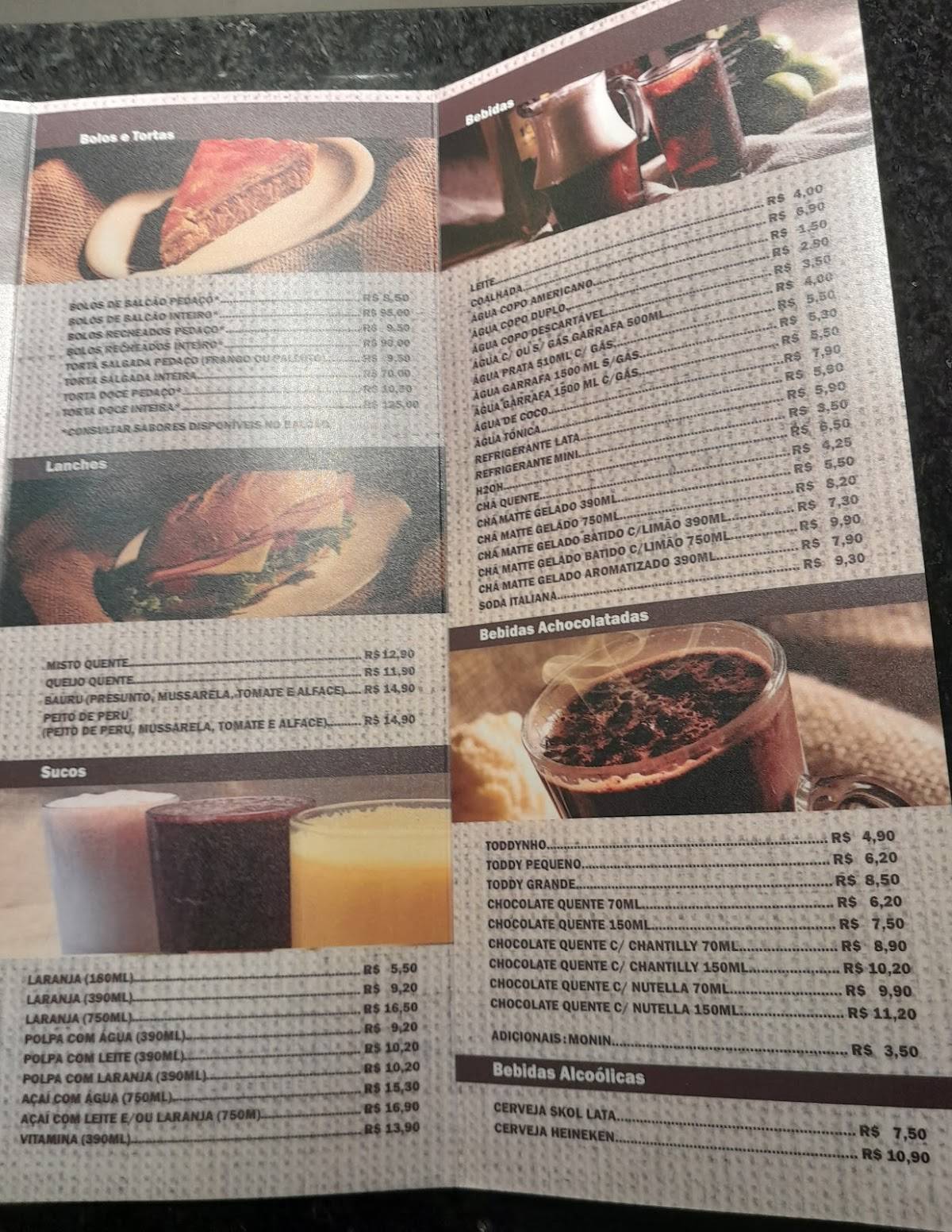 Café Regina cardápio