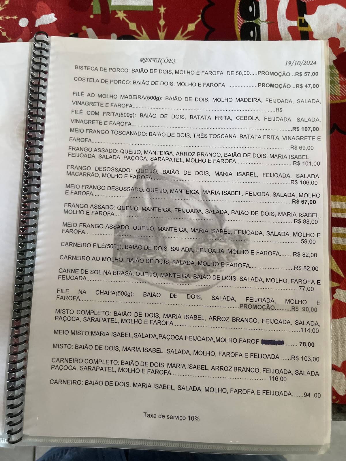 Rei do Frango cardápio