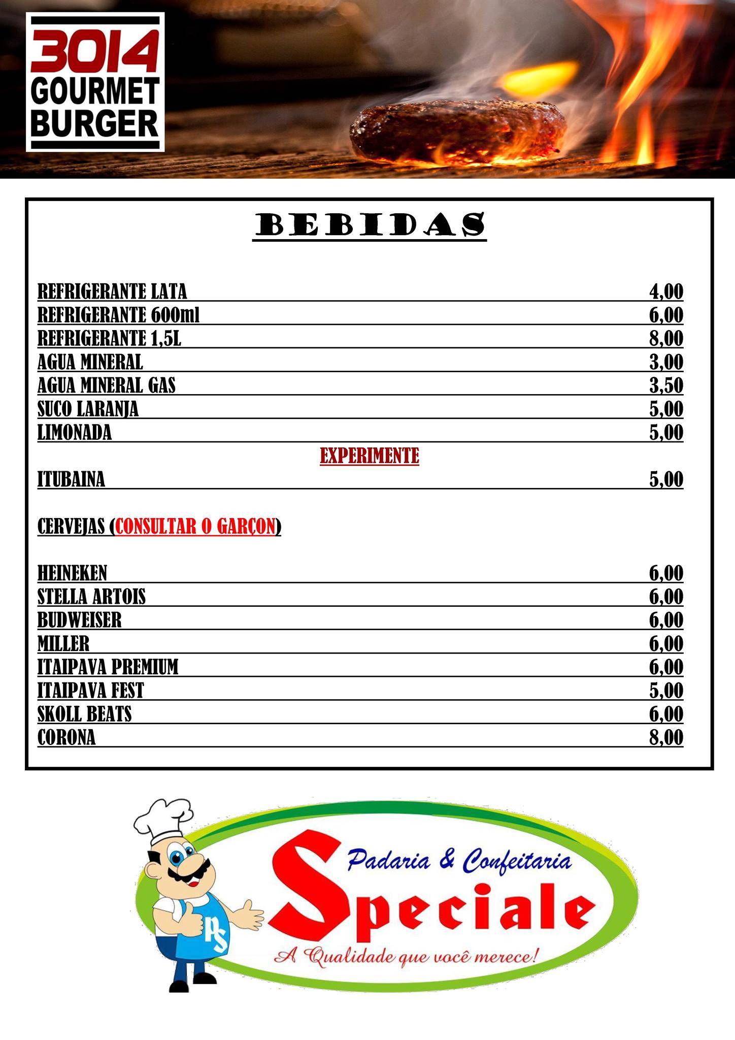 3014 Hamburgueria cardápio