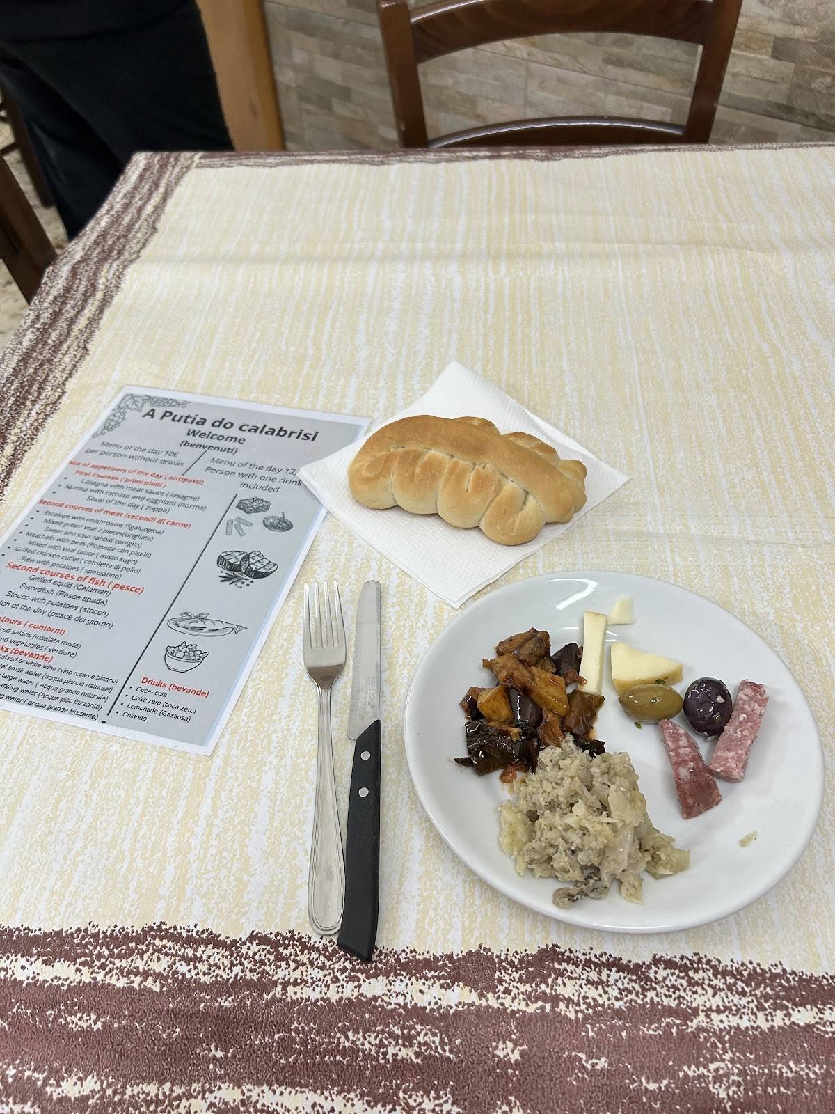 Menu di A Putia Do Calabrisi 