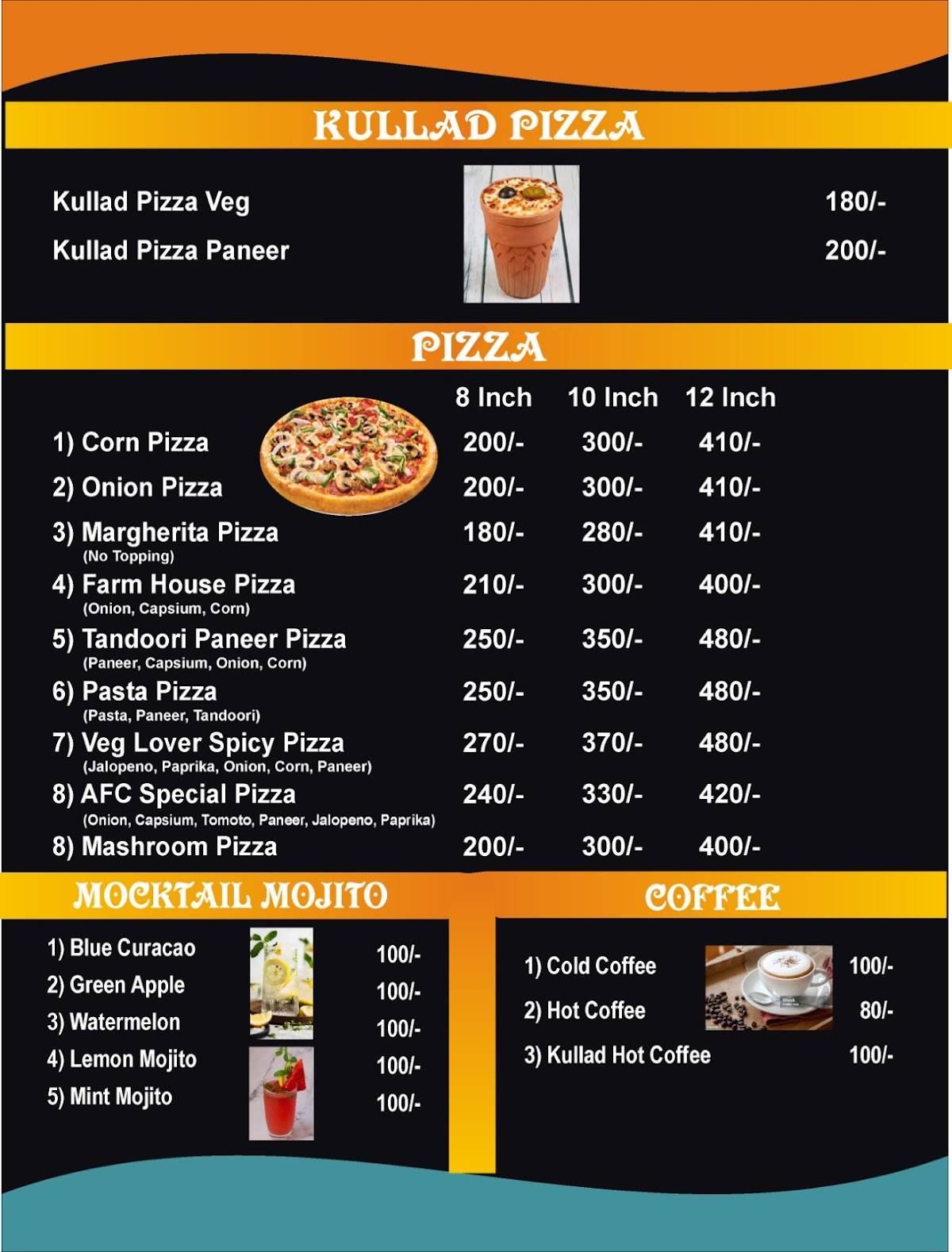 AFC Food Point menu