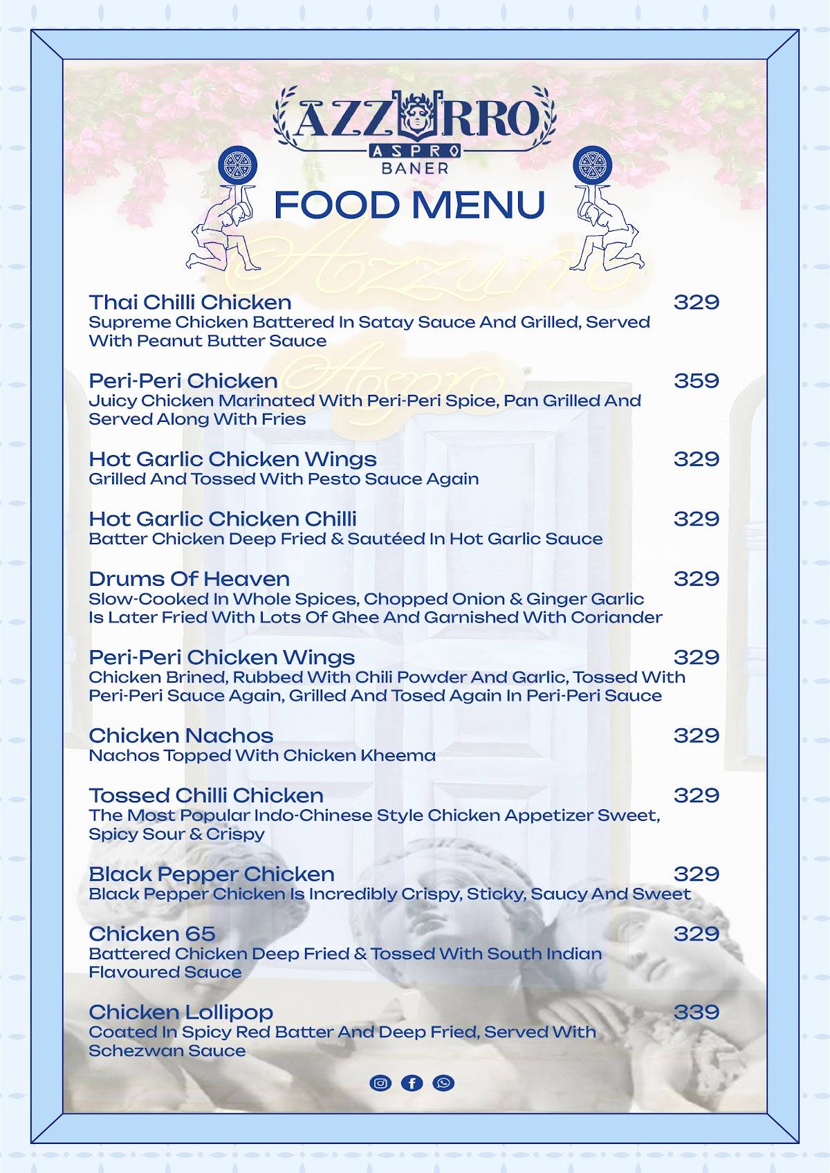 AZZURRO ASPRO - BEST BAR IN BANER menu