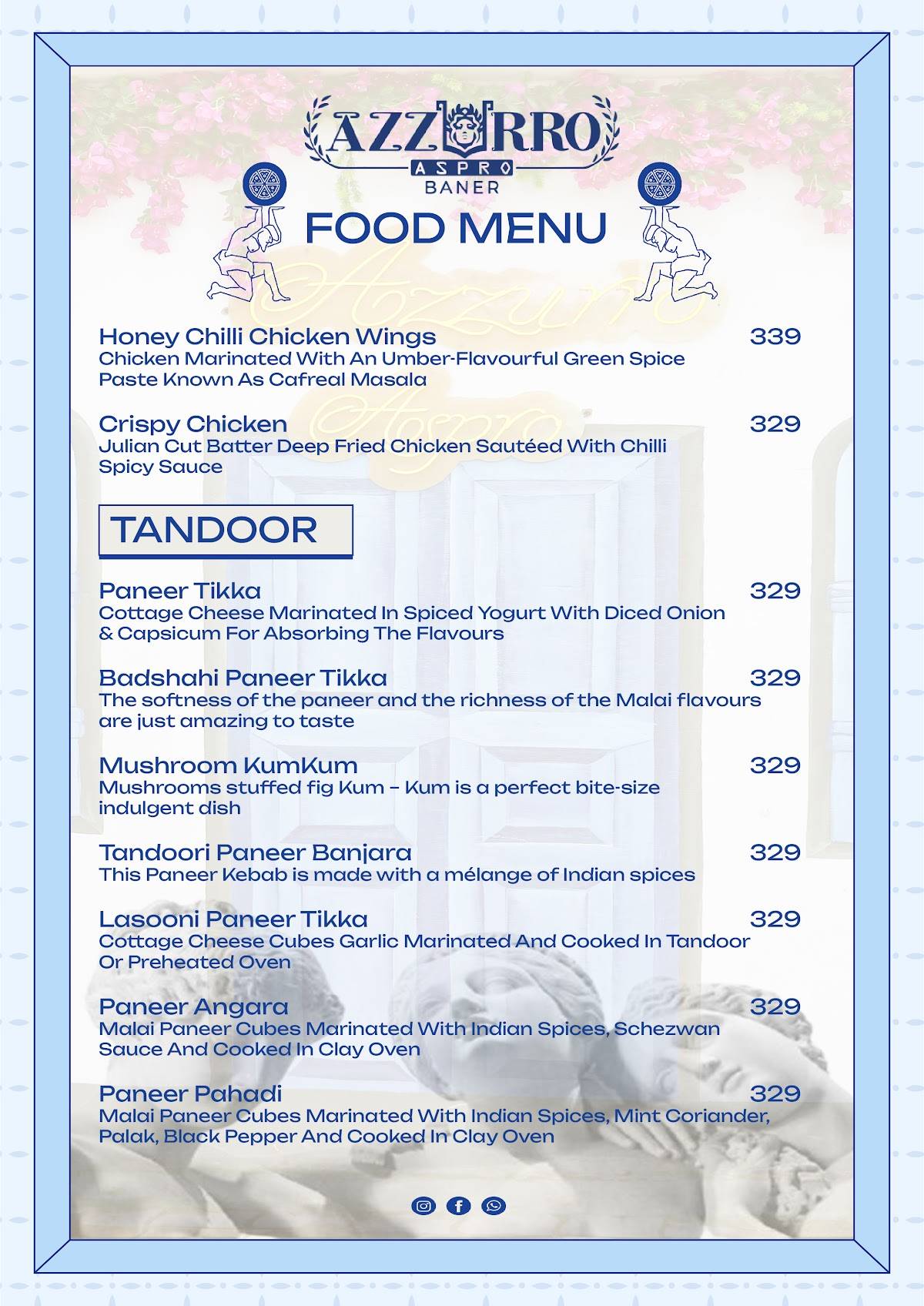 AZZURRO ASPRO - BEST BAR IN BANER menu