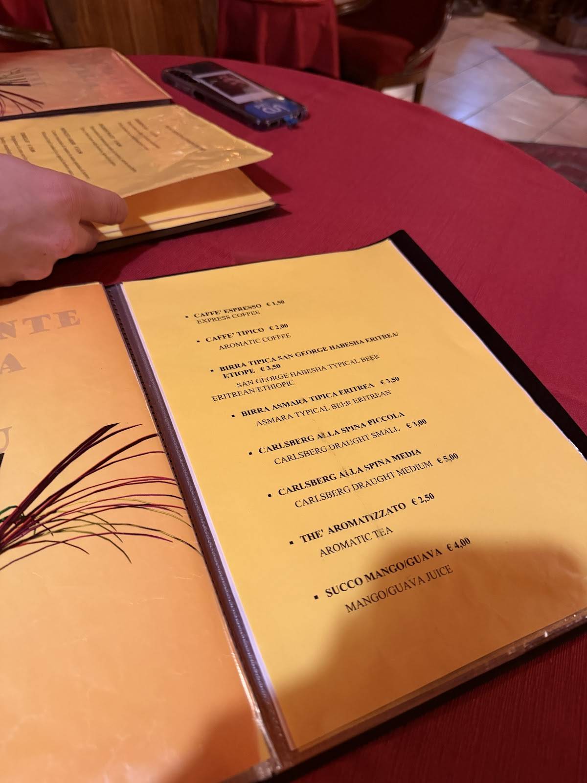 Menu di Africa 
