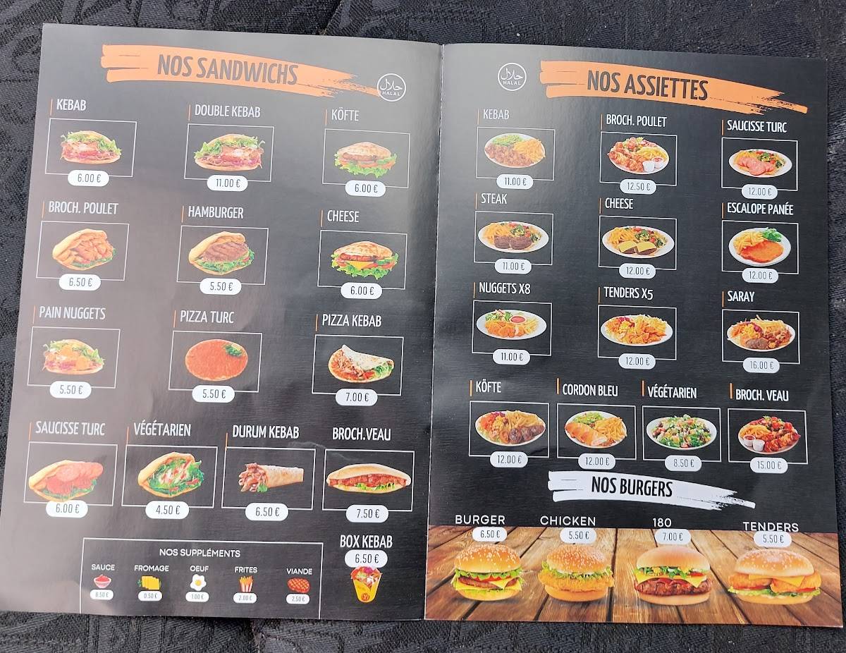 Menu de Snack Saray