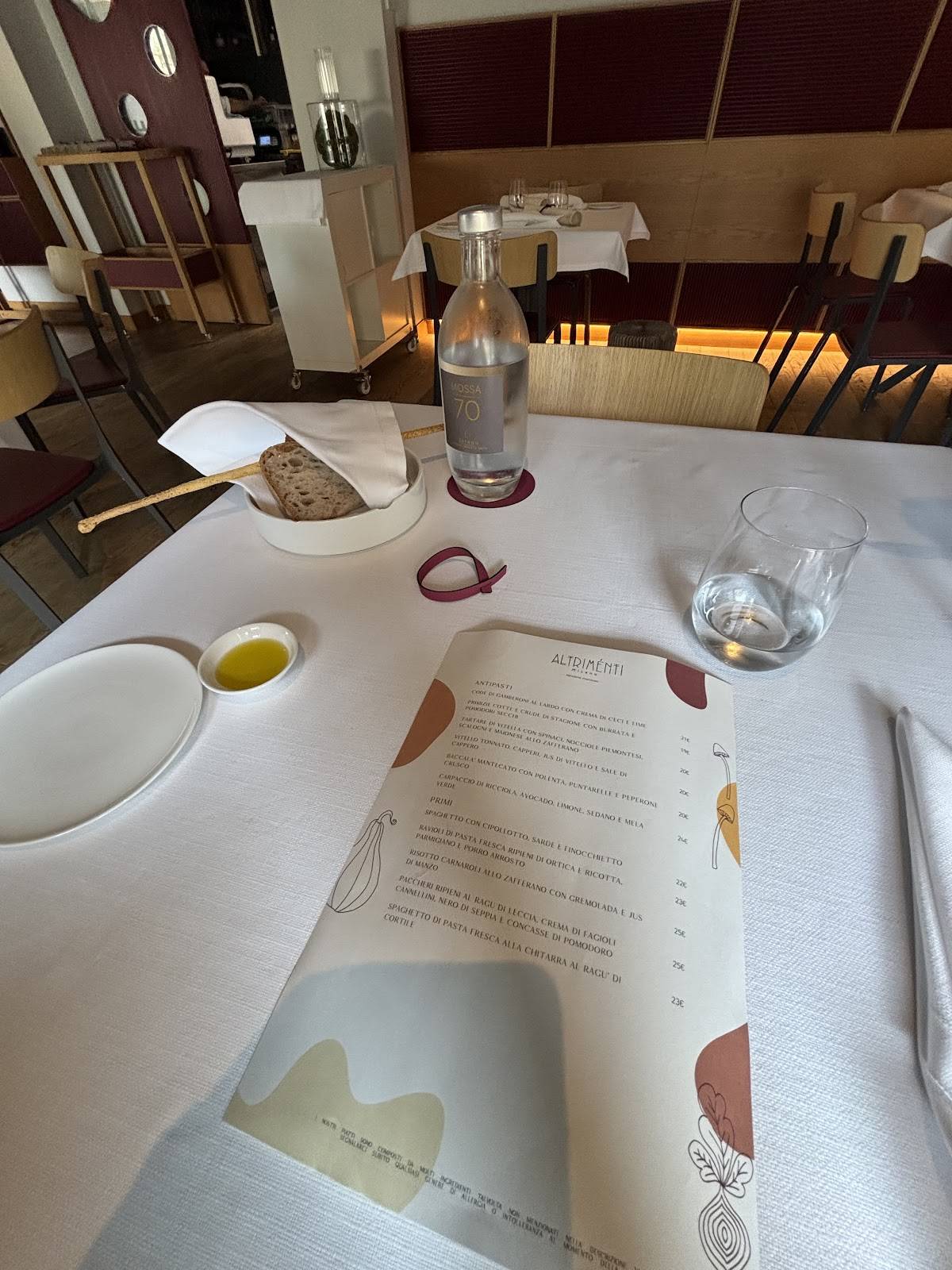 Menu di Altriménti 