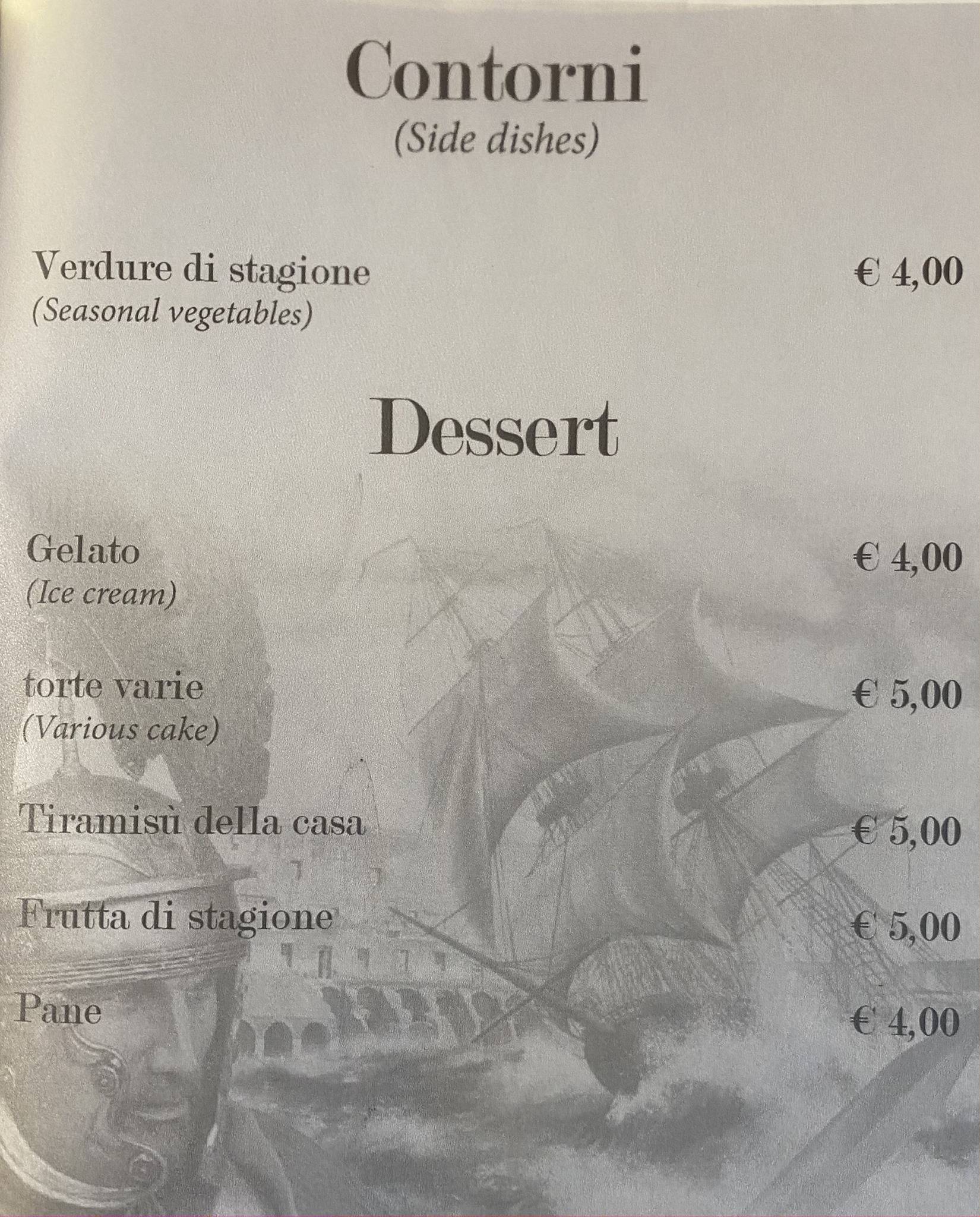 Menu di Angolo de' Trastevere 