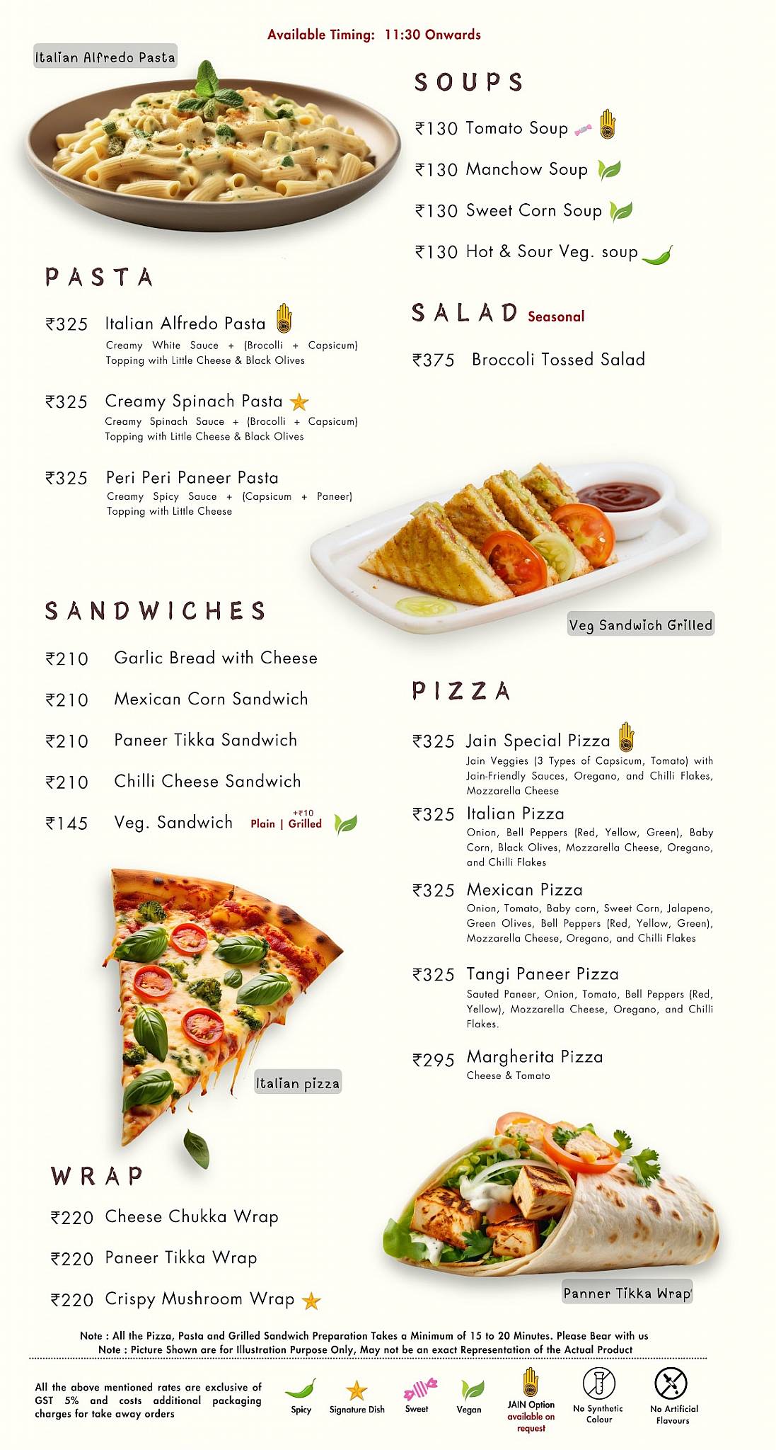 Annapoorna Mithai menu