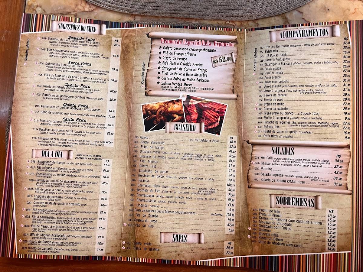 Art & Grill cardápio