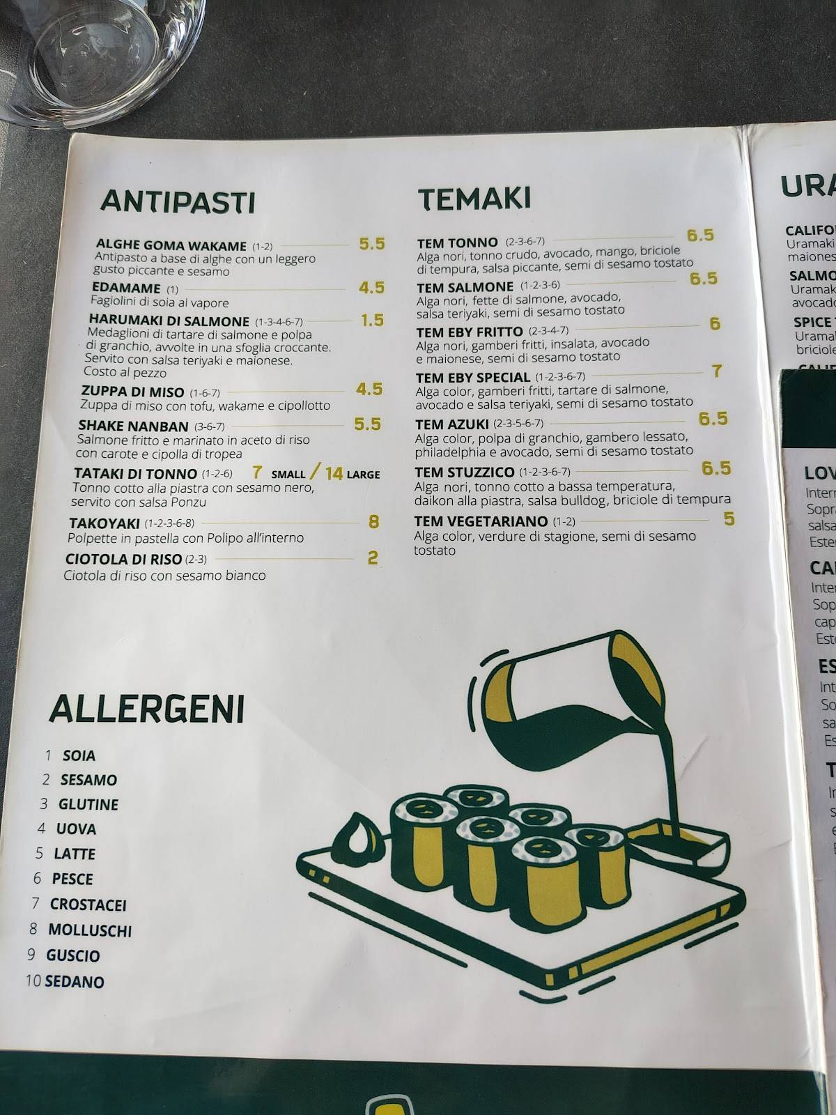 Menu di Azuki Sushi Riccione 