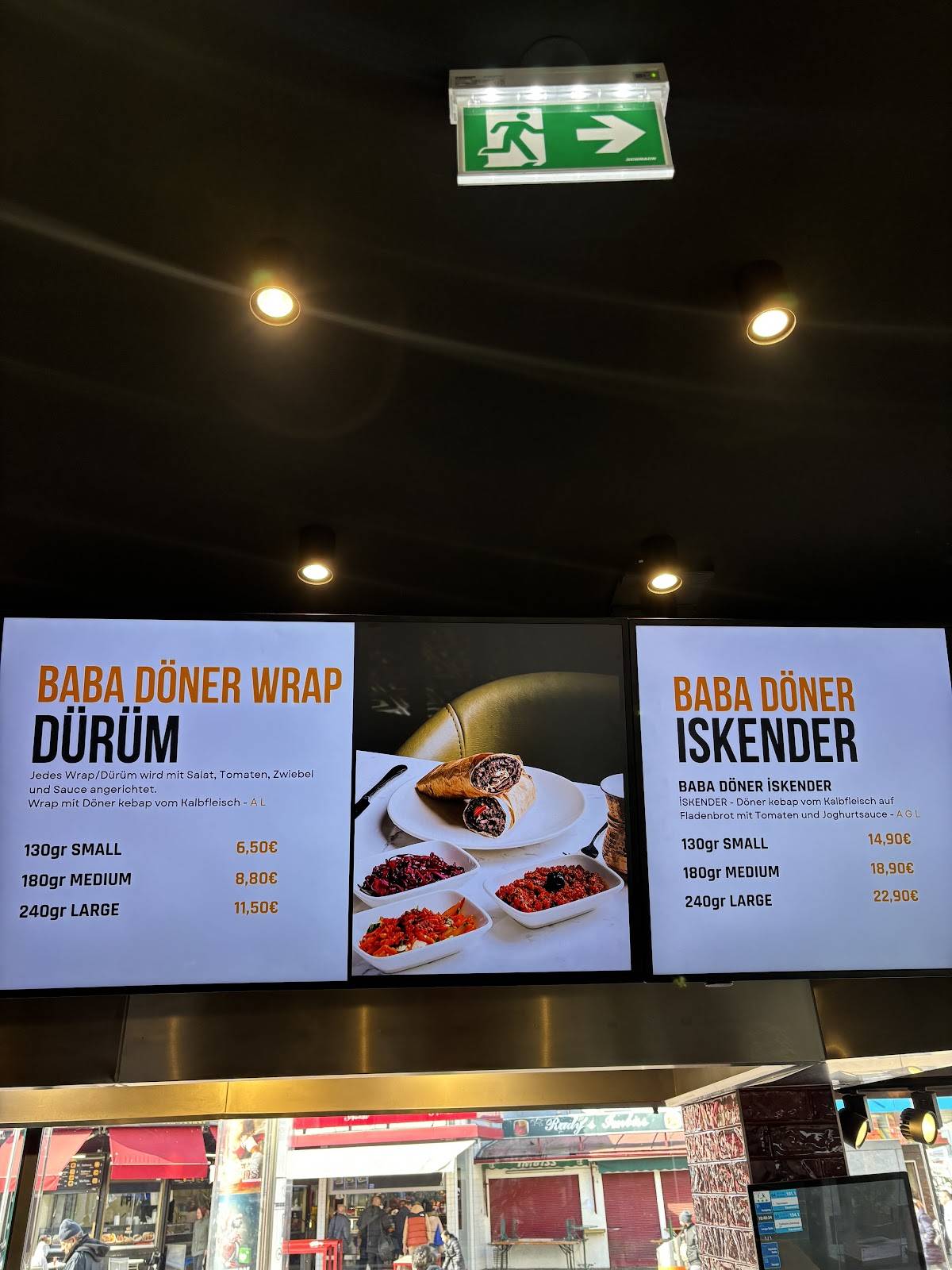 Speisekarte von BABA Döner restaurant, Wien