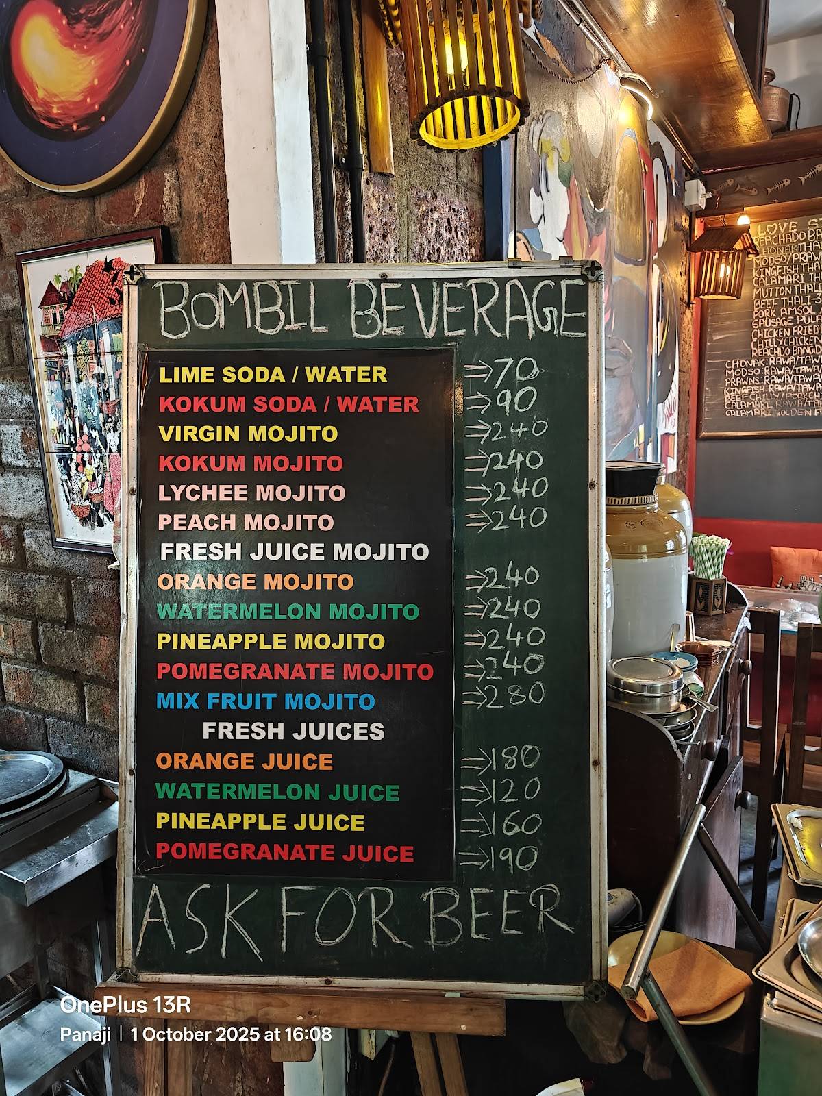 BOMBIL RESTAURANT menu