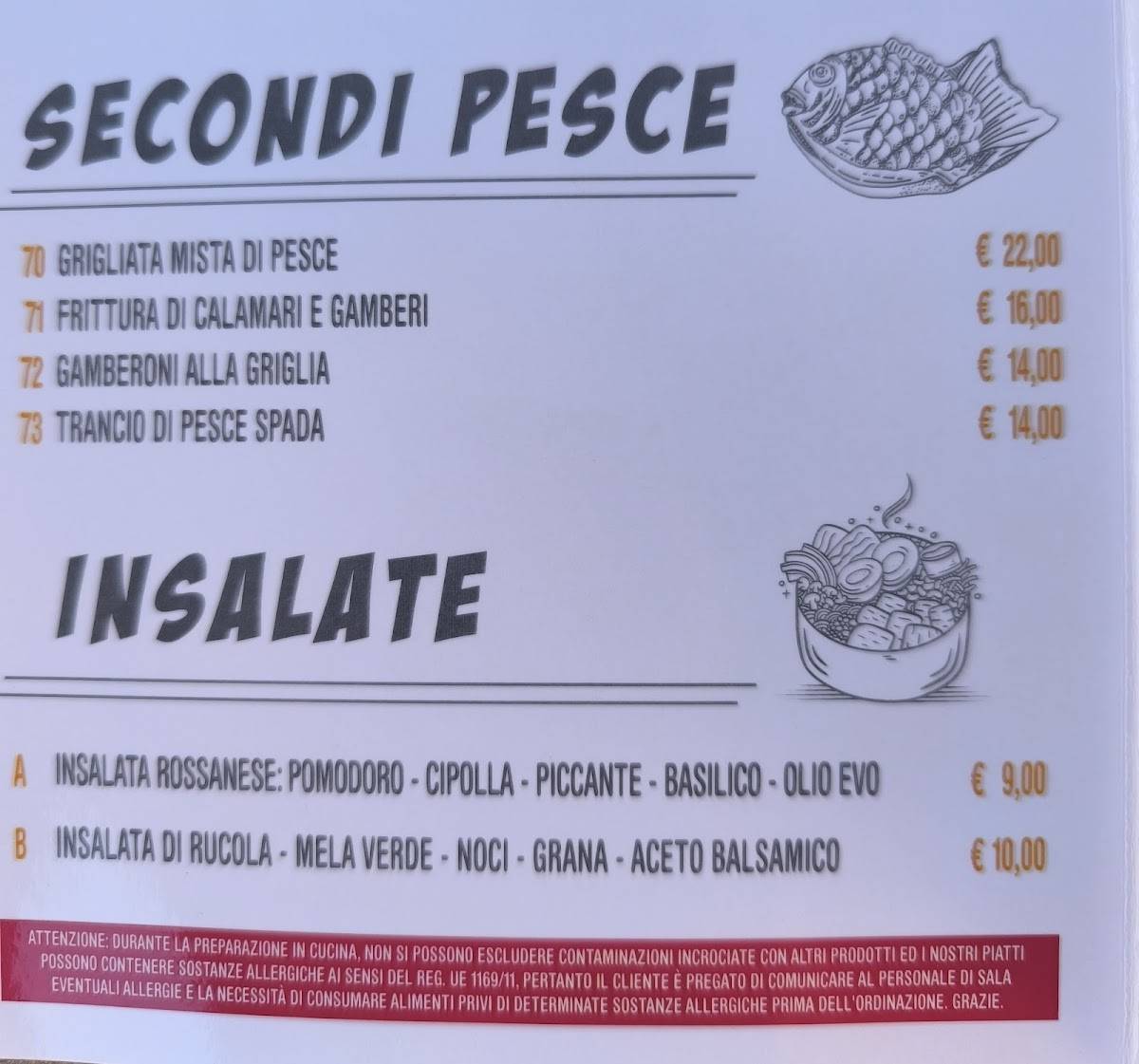 Menu di BOOM Restaurant Pub e BOOM on the beach 