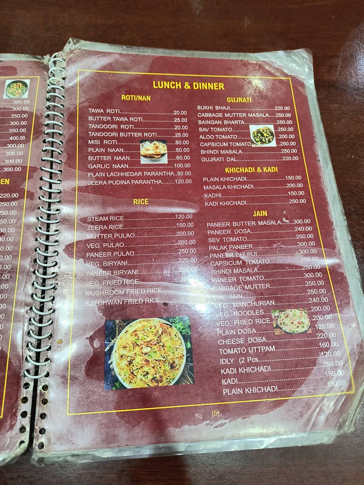 Balaji Restaurant menu
