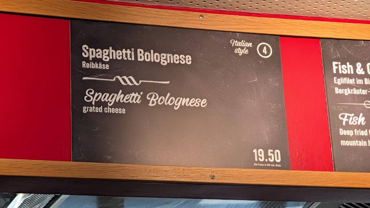 Menu di Restaurant Bellevue 