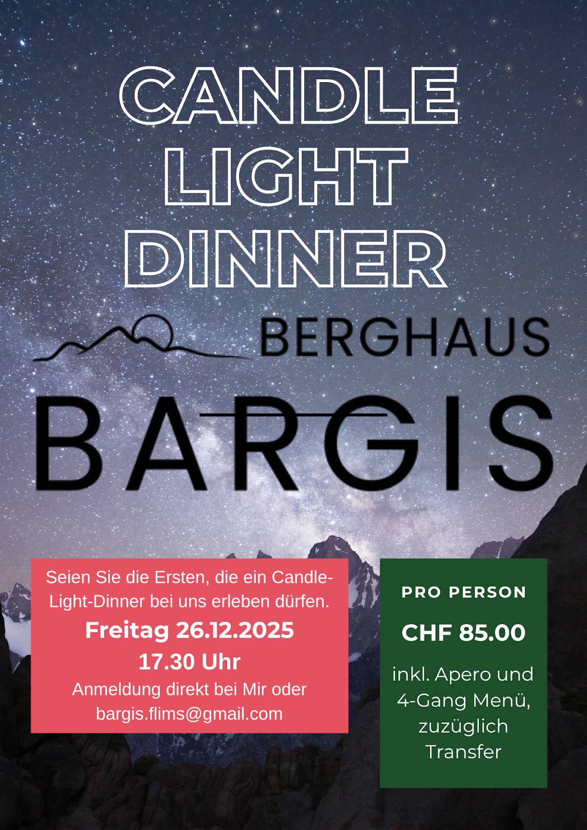 Menu di Berghaus Bargis 
