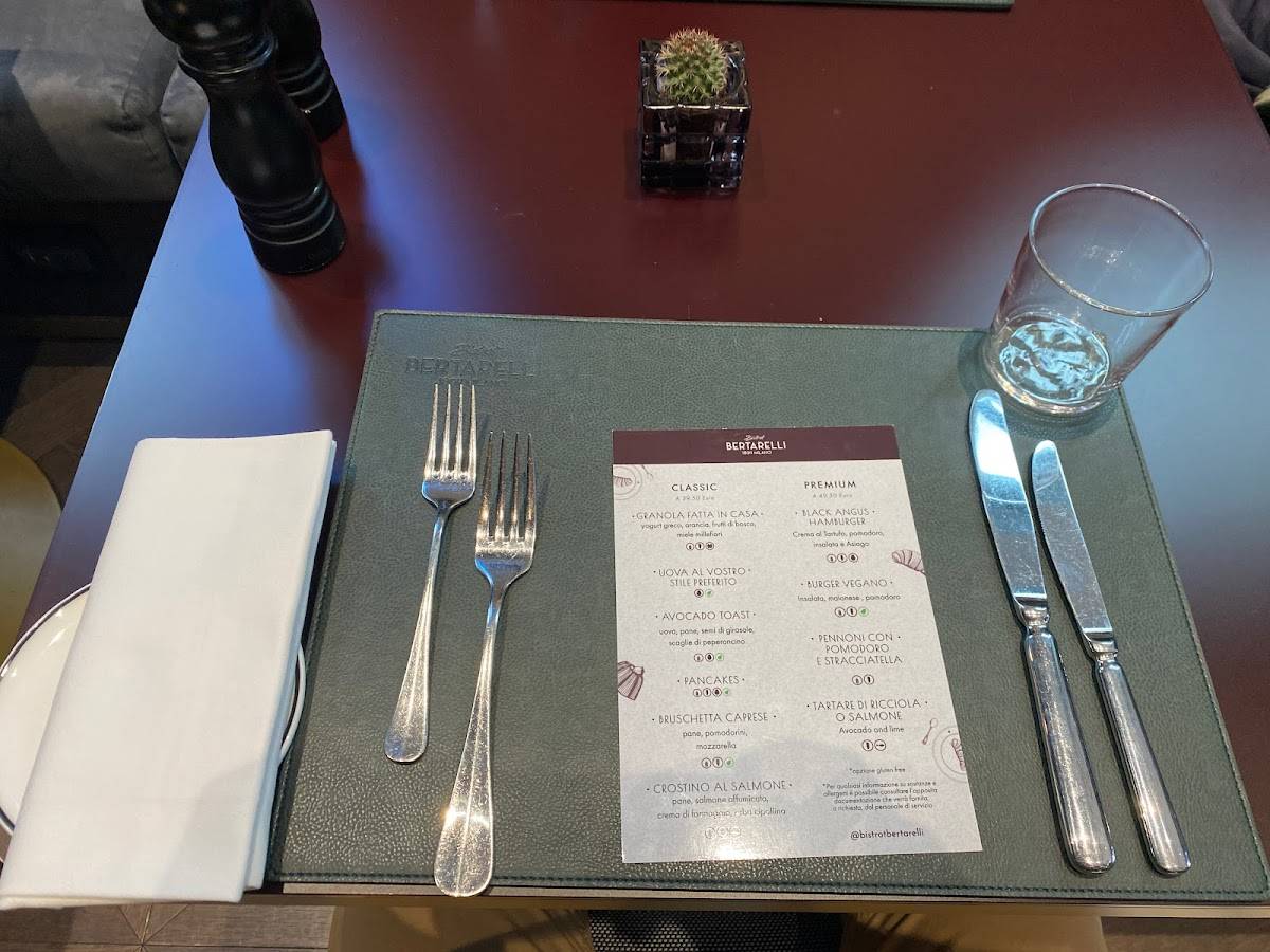 Menu di Bistrot Bertarelli 1894 Milano 