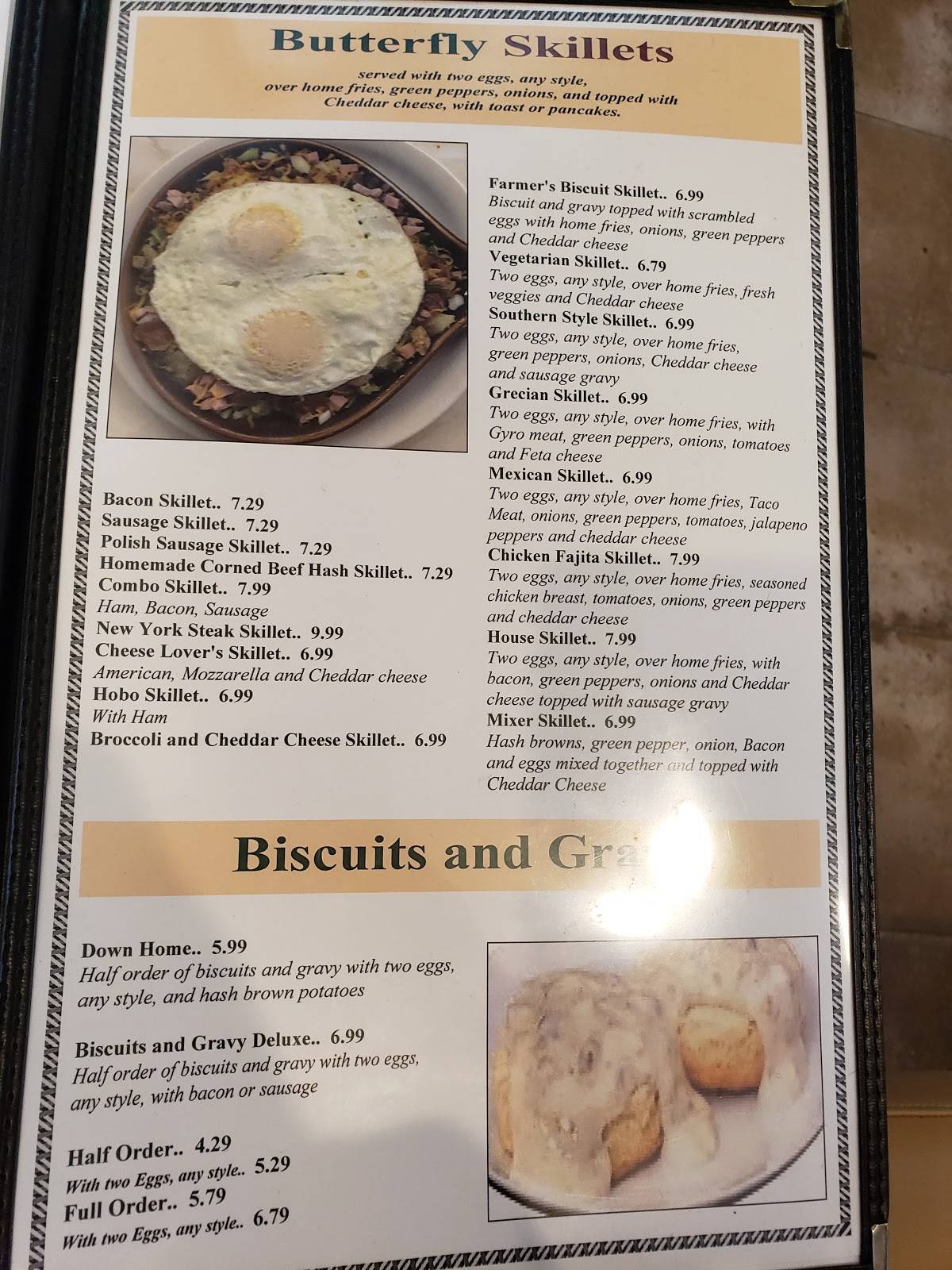 Menu at Butterfly Family Restaurant, Rochelle