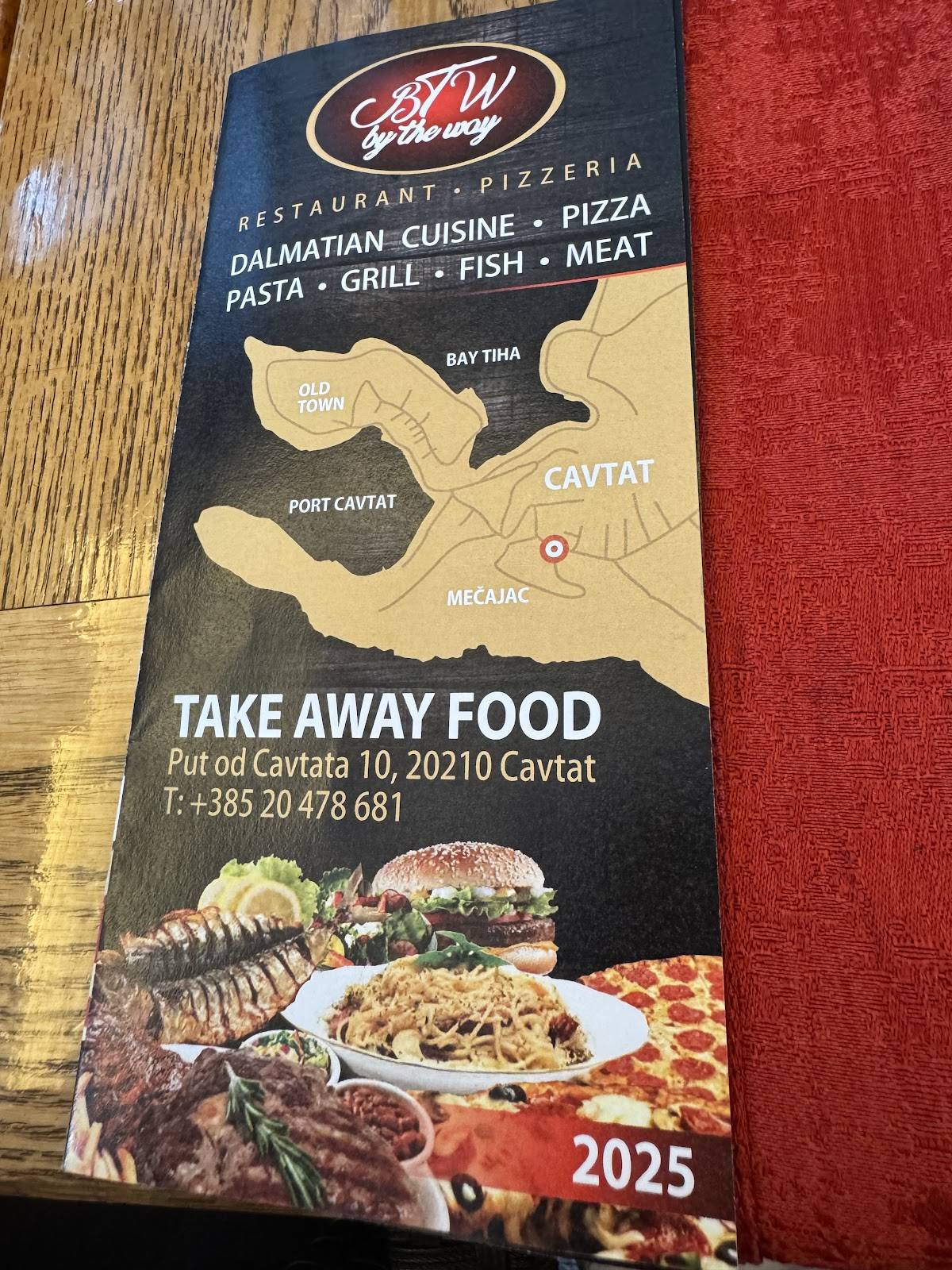 Menu di Restaurant By the way 
