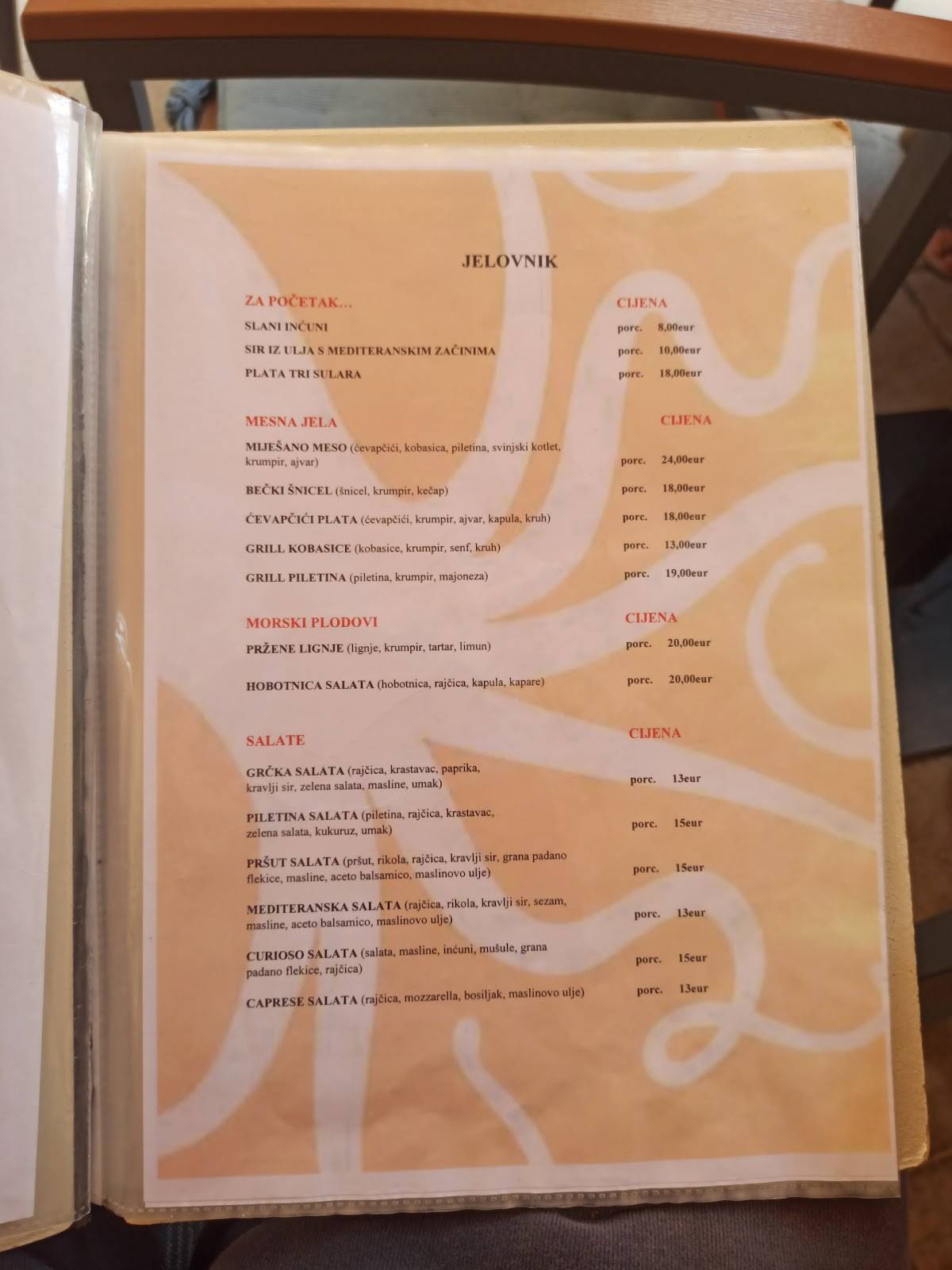 Menu di CURIOSO 
