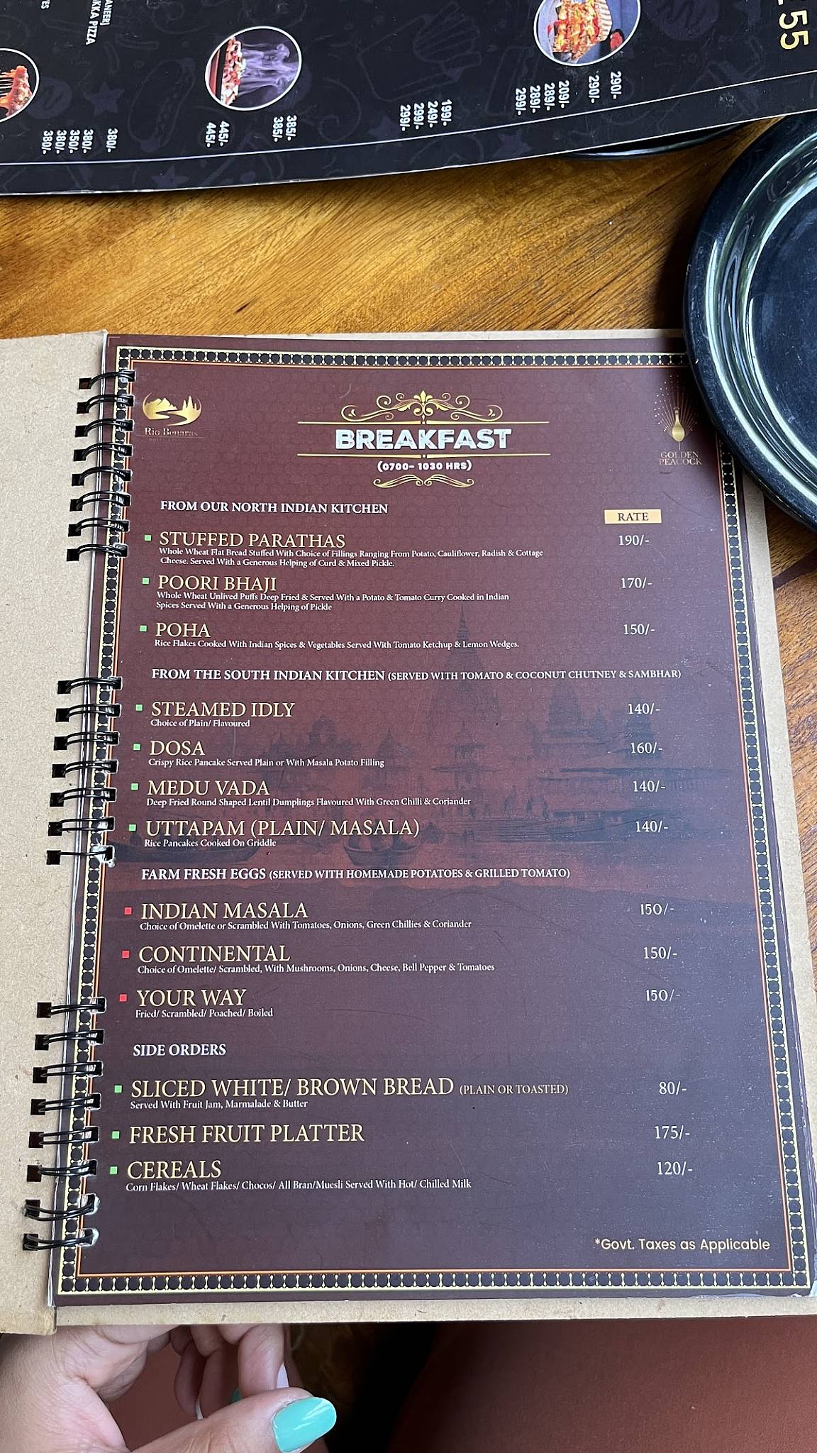 Cafe 55 menu