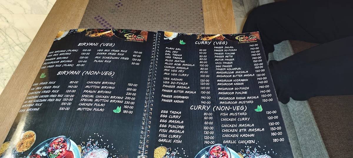 Cafe Delicious menu