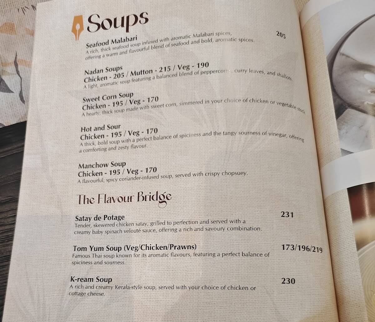 Calicut Notebook Restaurant menu